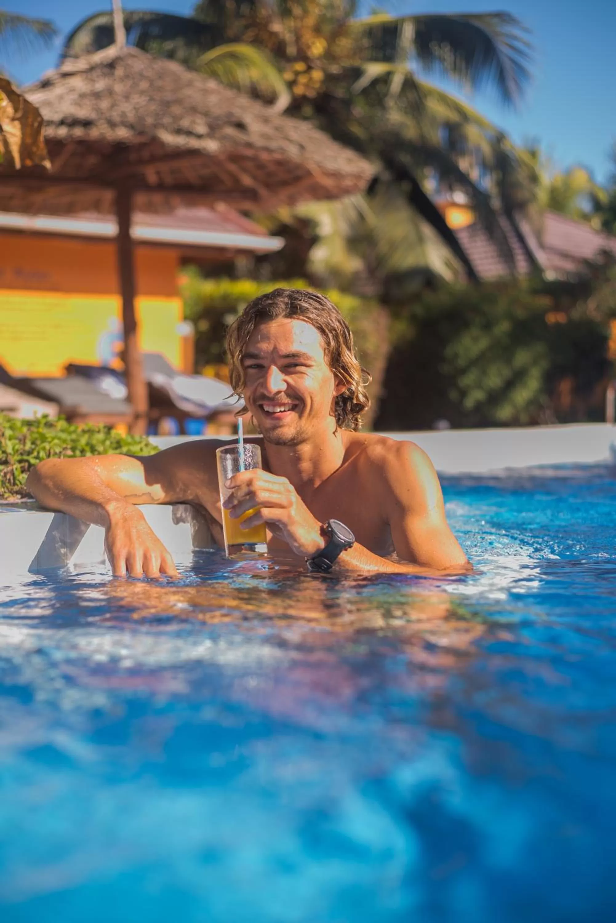 Swimming pool in Mnarani Beach Cottages