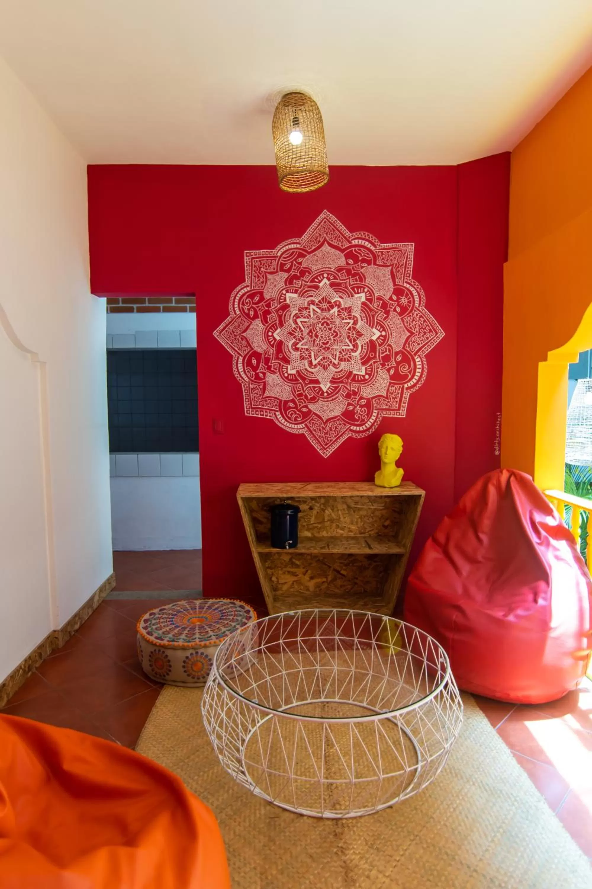 Living room, Bed in Why Not Hotel