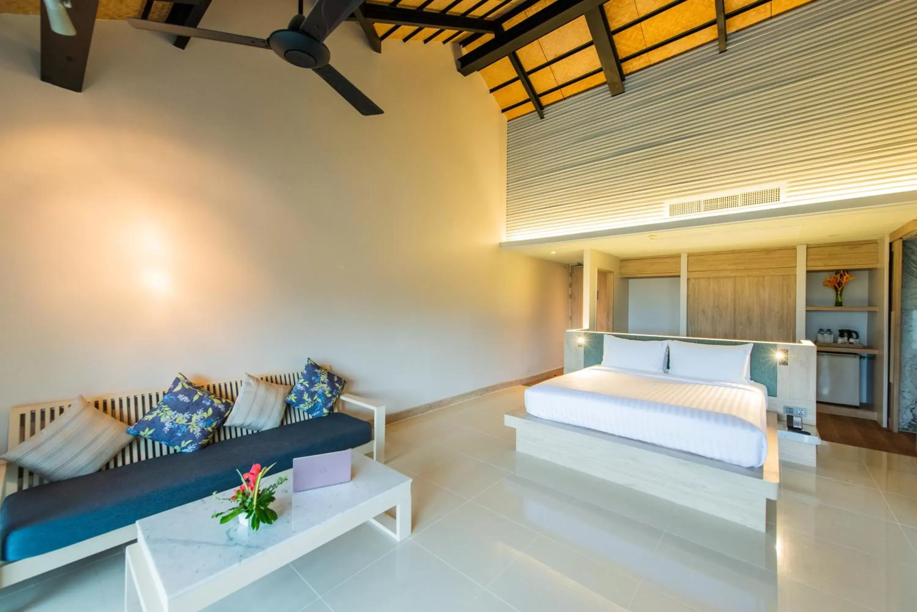 Bed, Seating Area in Holiday Ao Nang Beach Resort, Krabi - SHA Extra Plus