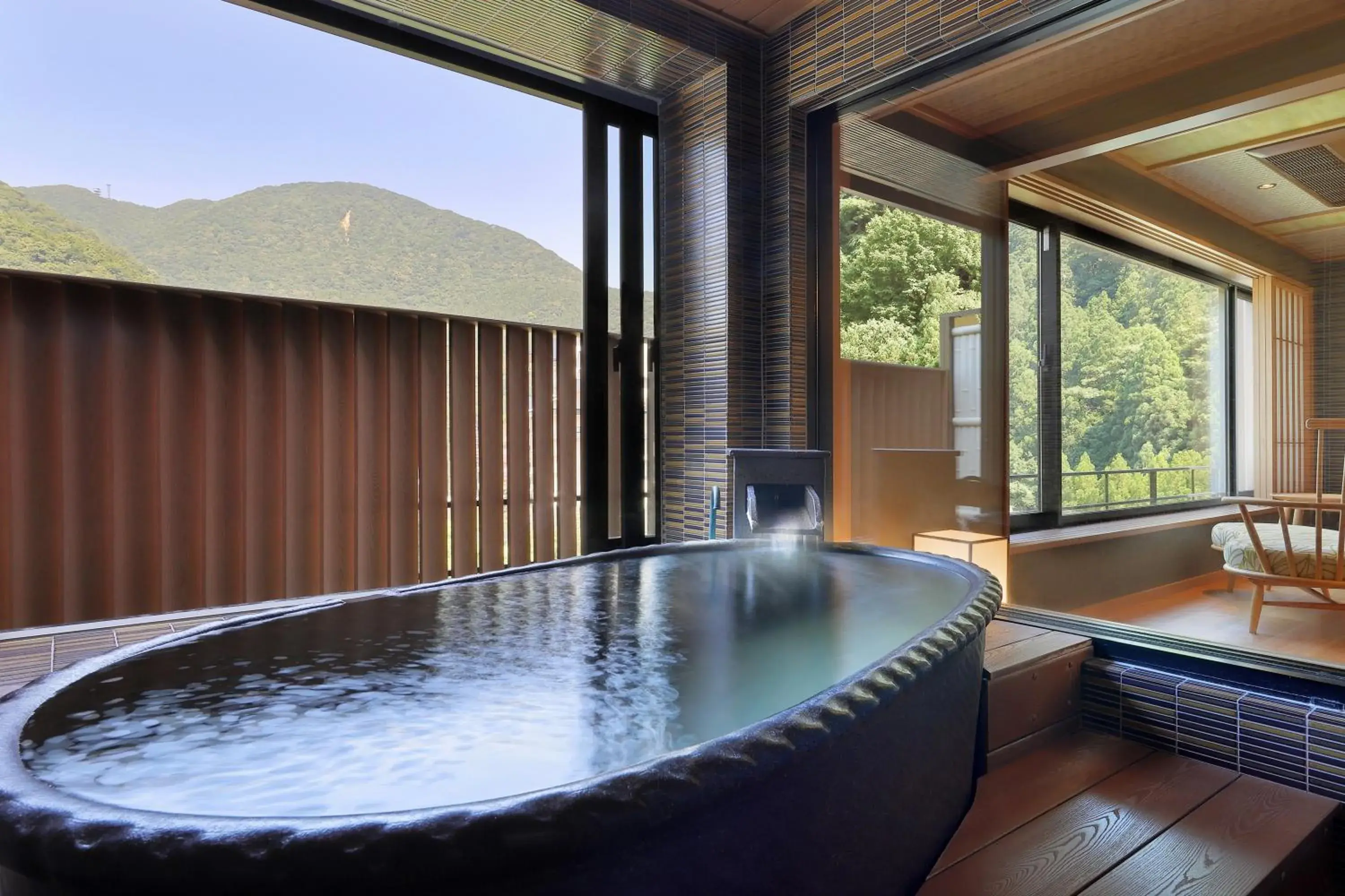 Hot Spring Bath, Swimming Pool in Ryokan Tachibanaya