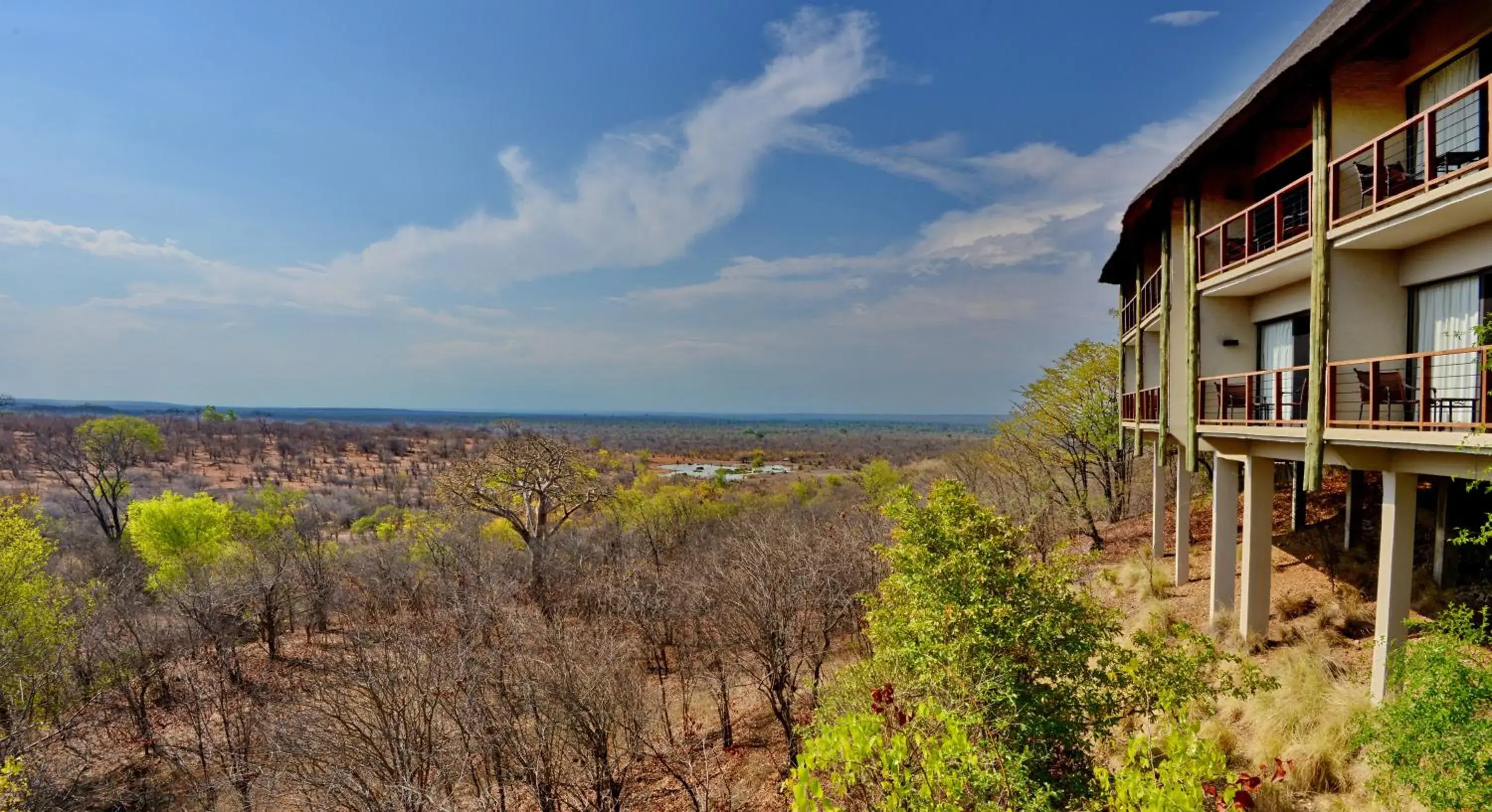 Property building in Victoria Falls Safari Club Property building in Victoria Falls Safari Club