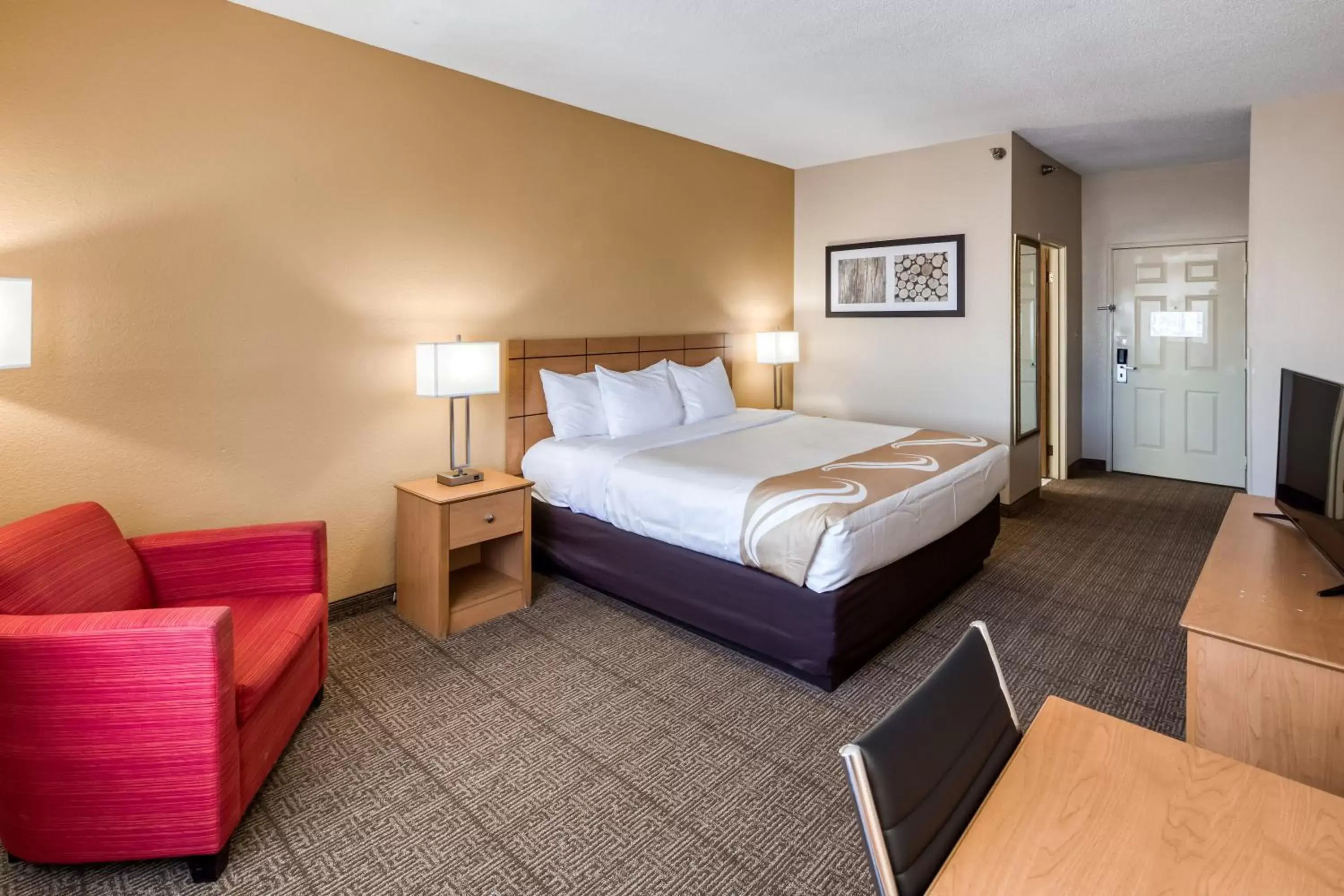TV and multimedia, Bed in Quality Inn & Suites Springfield Southwest near I-72
