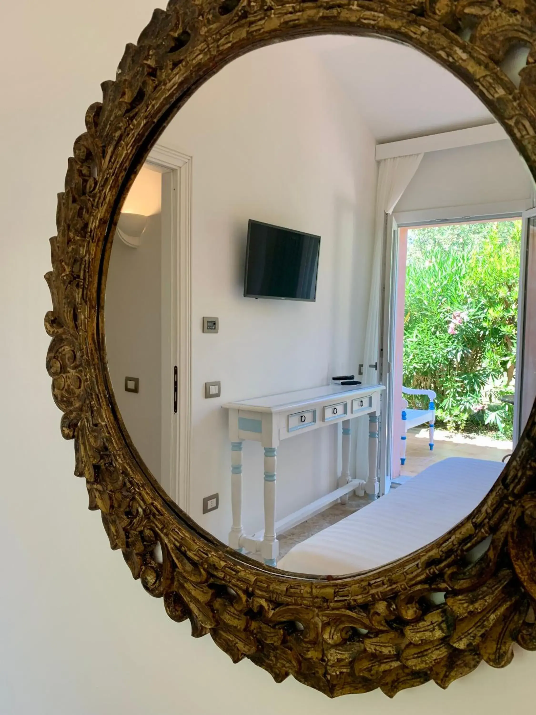 Decorative detail, TV/Entertainment Center in Hotel Cala Caterina