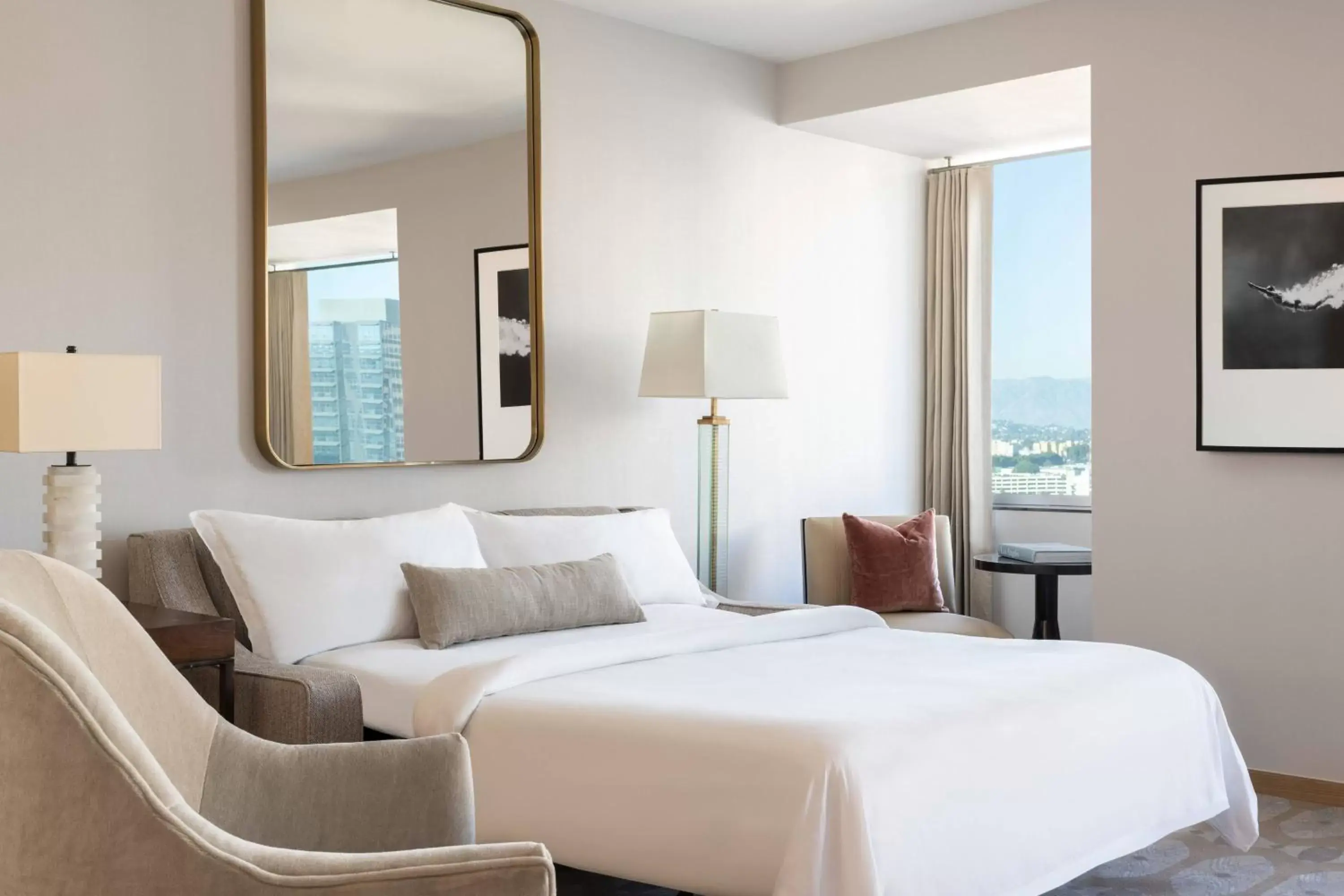 Bedroom in The Ritz-Carlton, Los Angeles L.A. Live