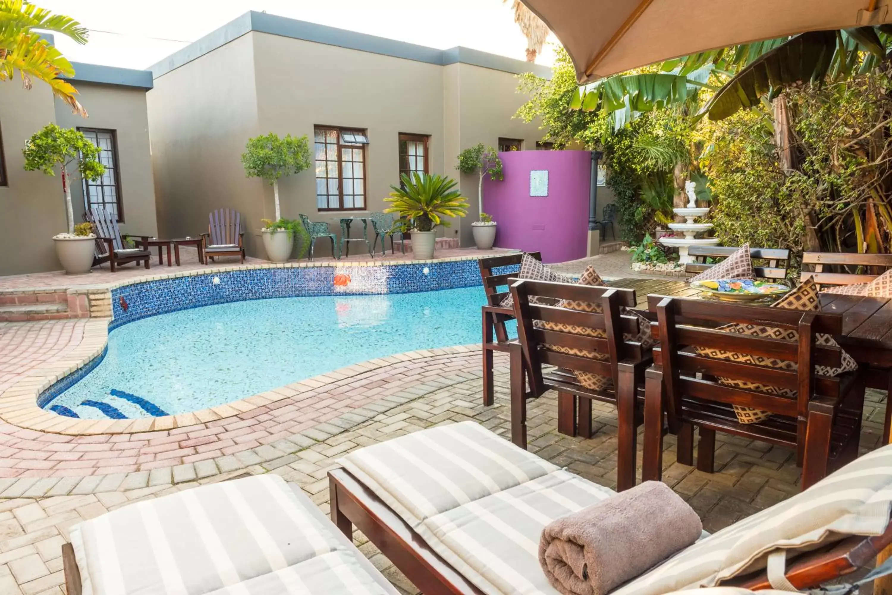 Patio, Swimming Pool in Kingfisher GuestHouse
