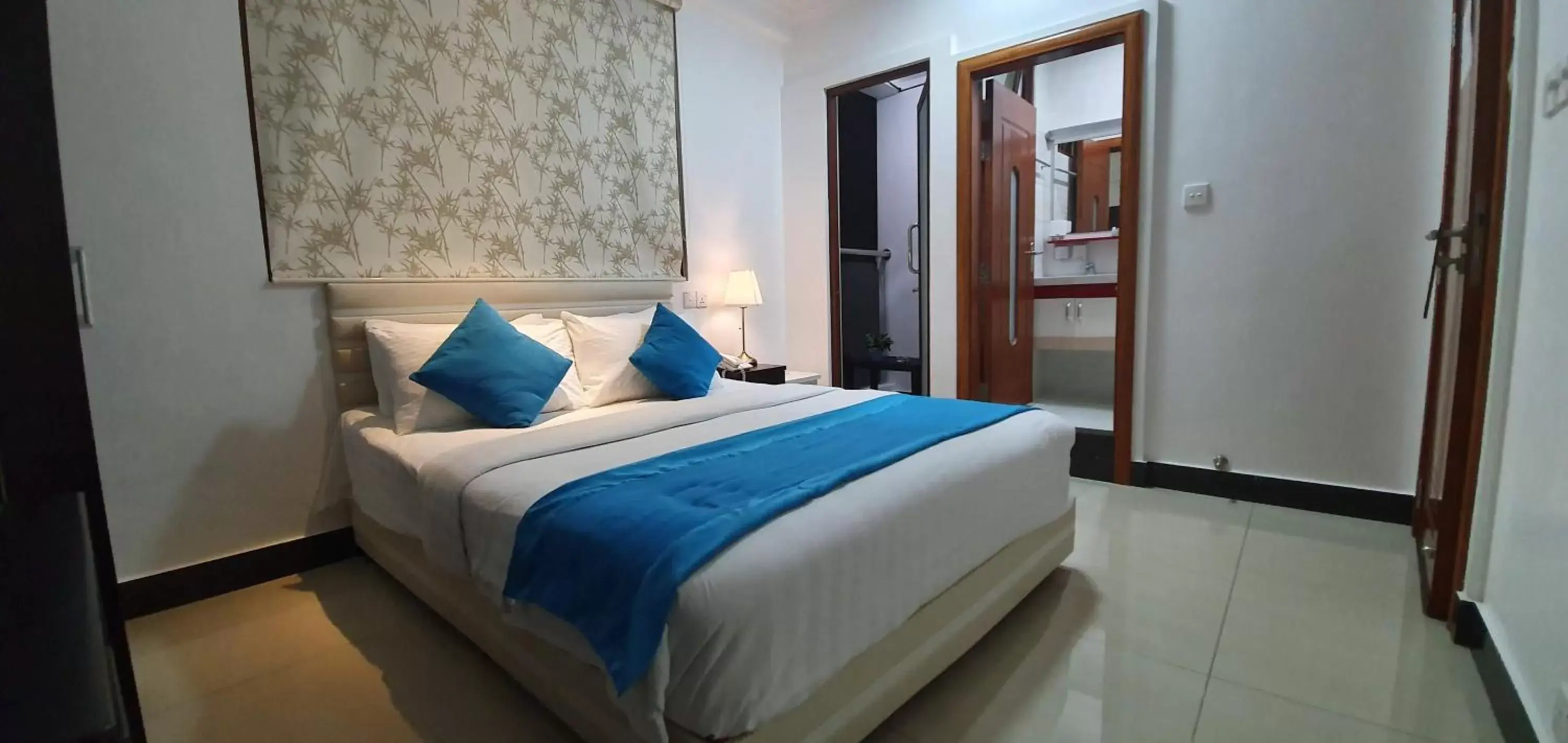 Bed in Huvan Beach Hotel at Hulhumale