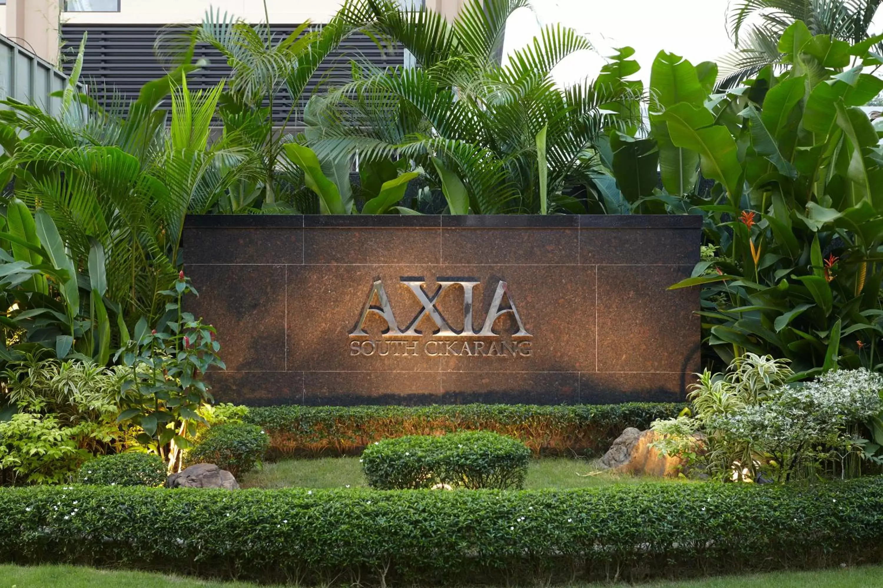Facade/entrance in Axia South Cikarang Service Apartment Facade/entrance in Axia South Cikarang Service Apartment