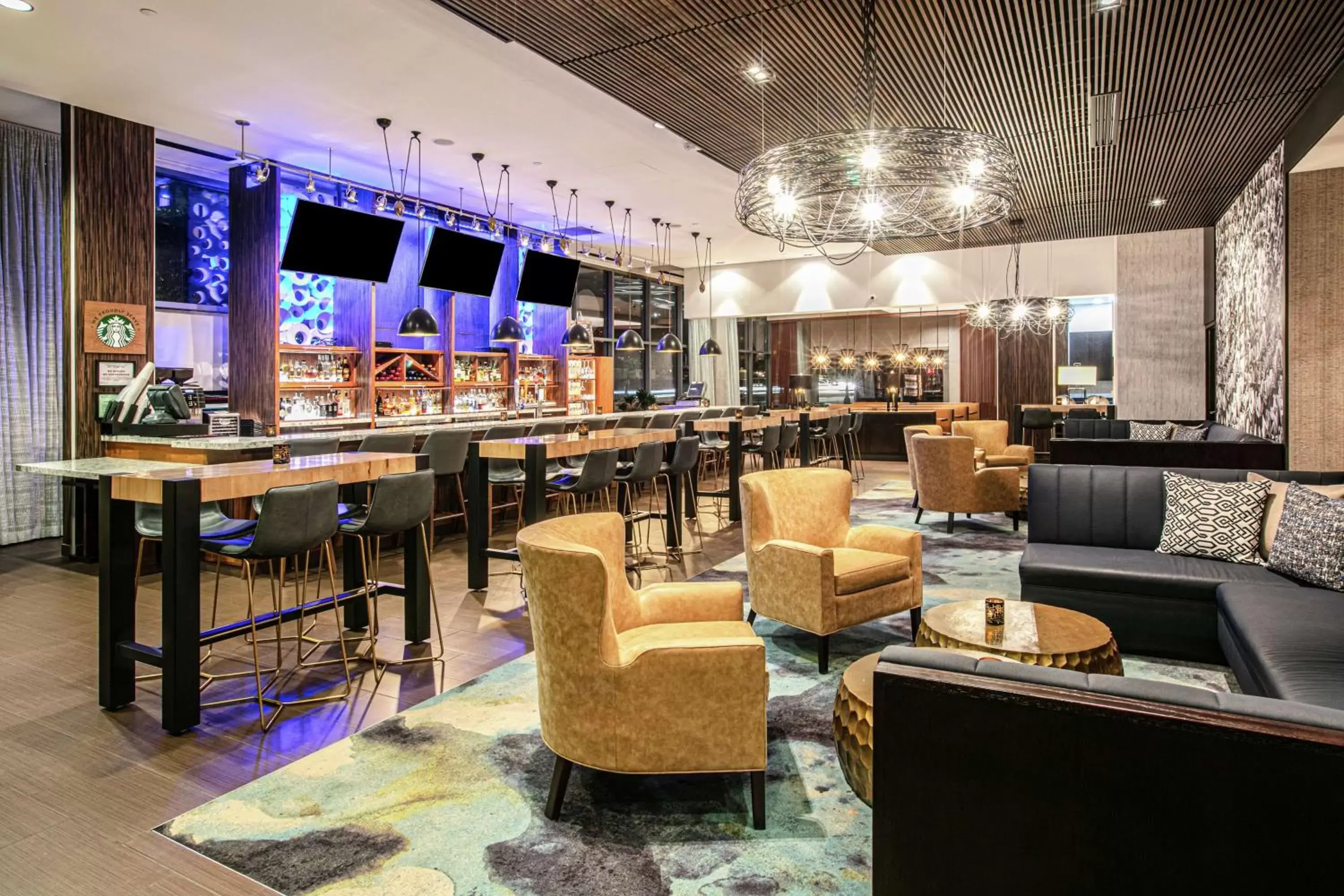 Lounge or bar, Restaurant/Places to Eat in Hilton Garden Inn Seattle Downtown
