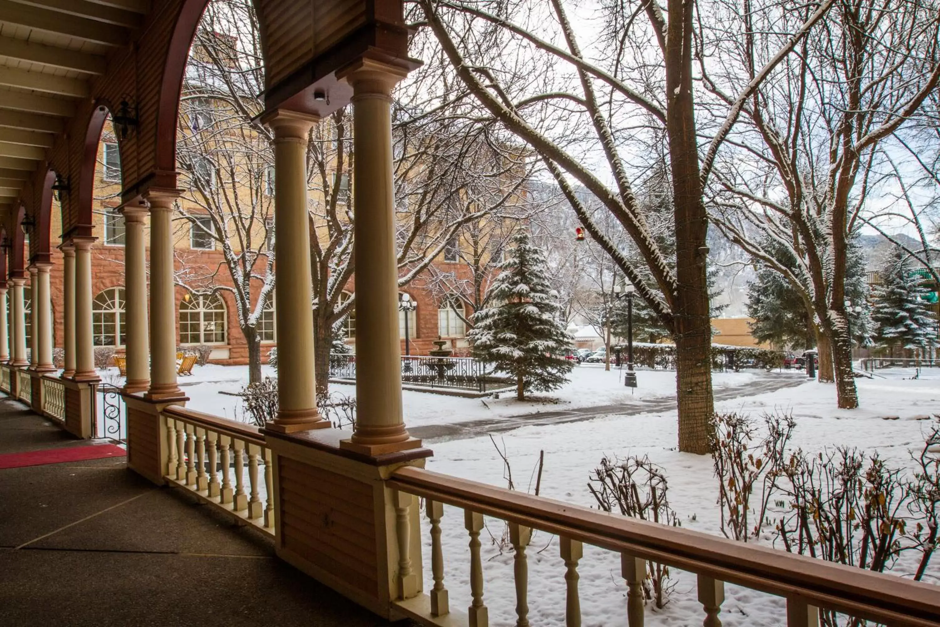 Property building, Winter in Hotel Colorado