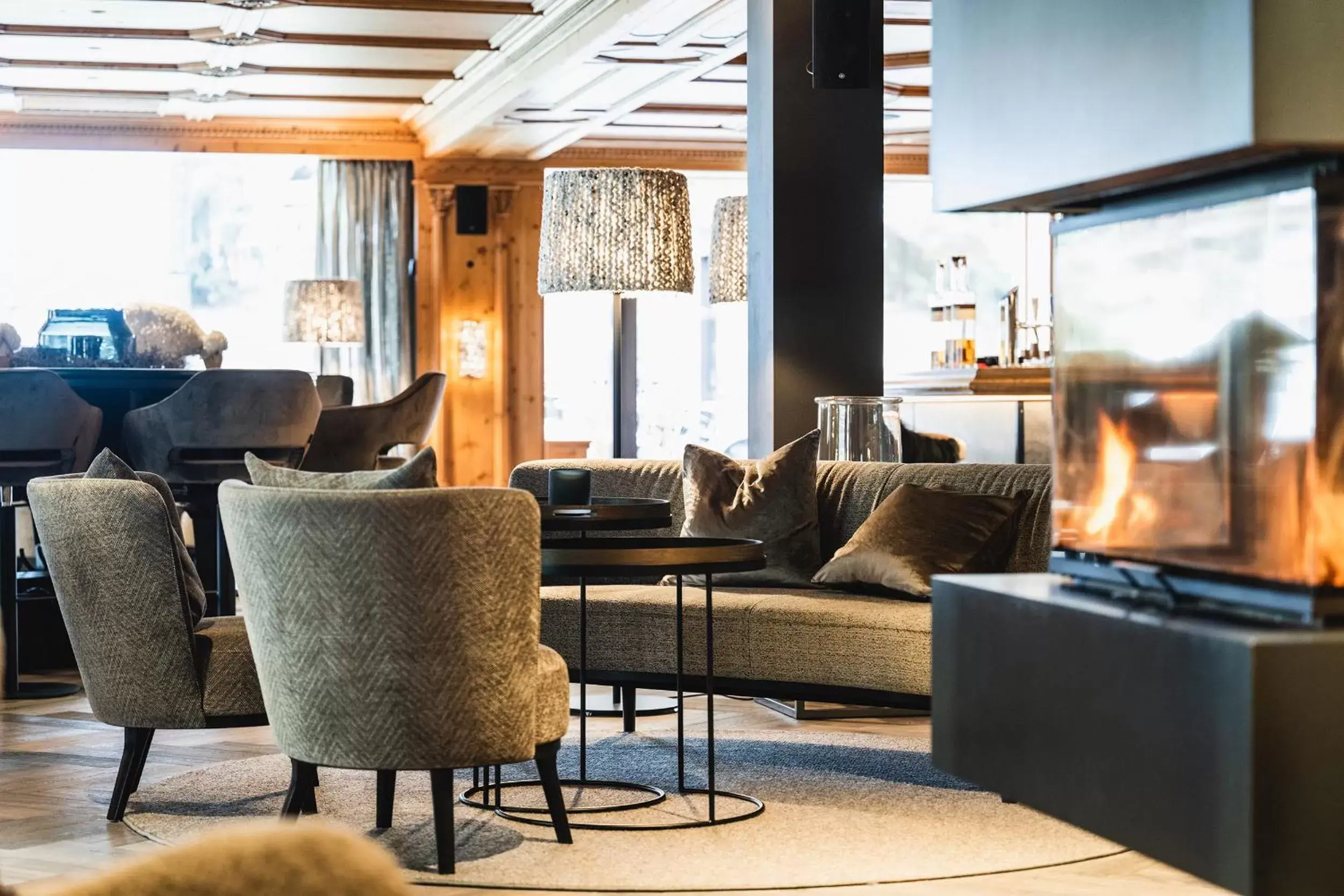 Lobby or reception, Seating Area in Wellness Hotel Alpenhof