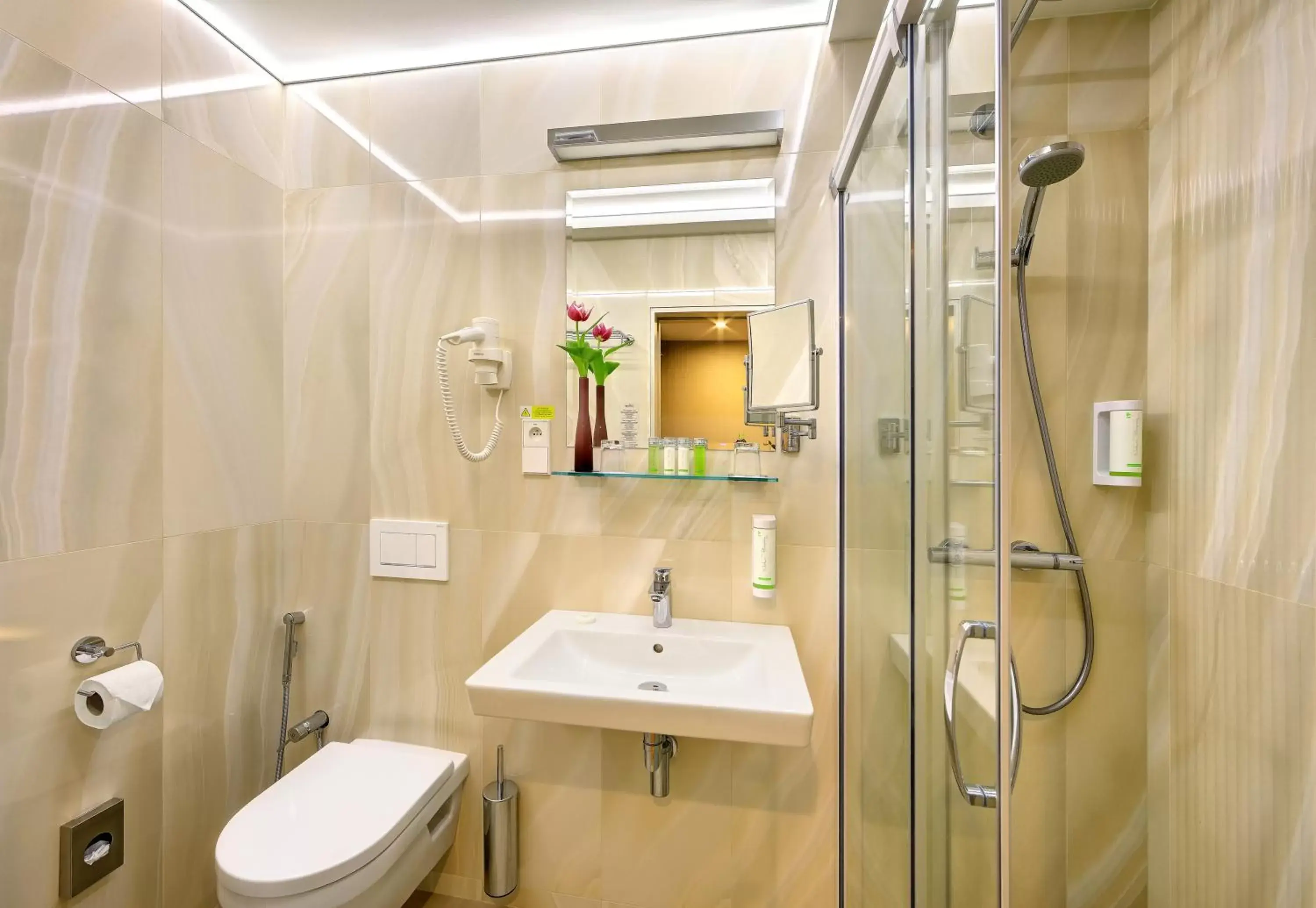 Shower, Bathroom in Ametyst Hotel Praha