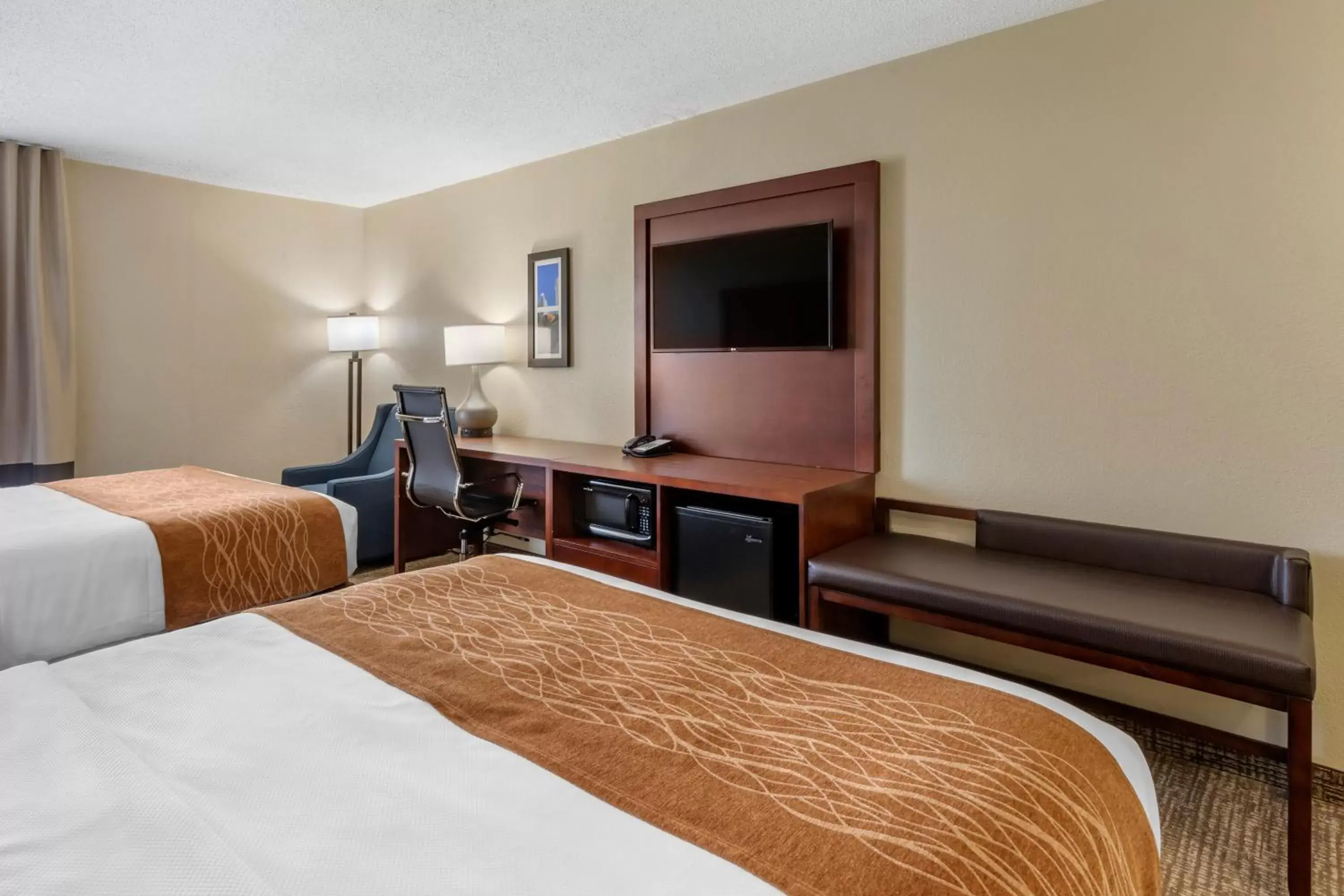 TV and multimedia, Bed in Comfort Inn Charlotte Airport Uptown