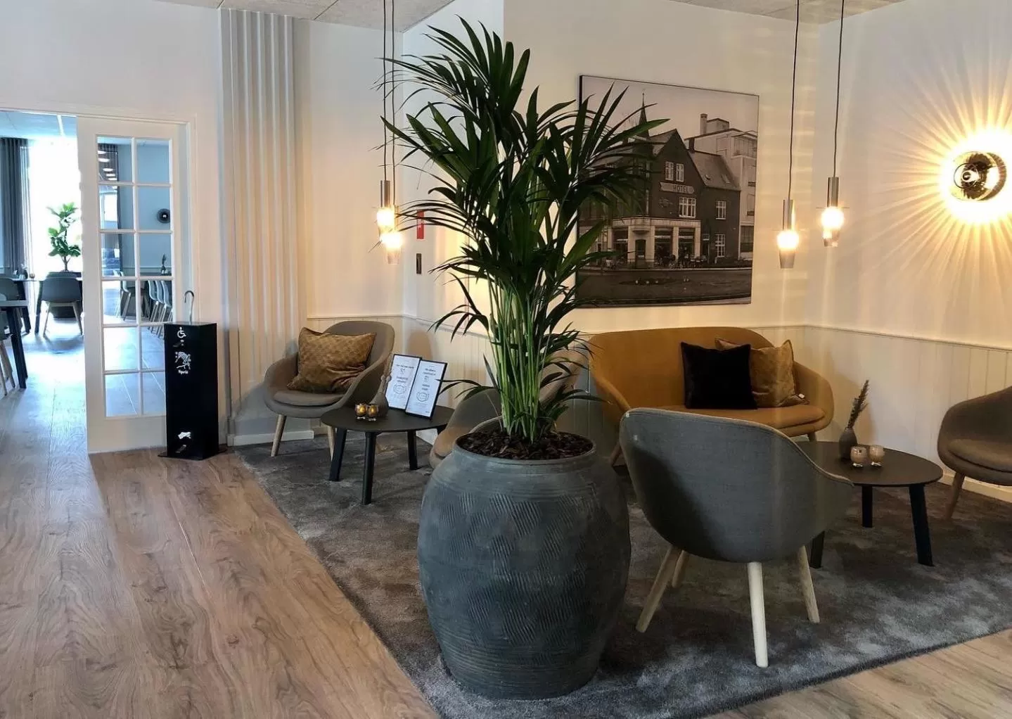 Communal lounge/ TV room in Hotel Skivehus