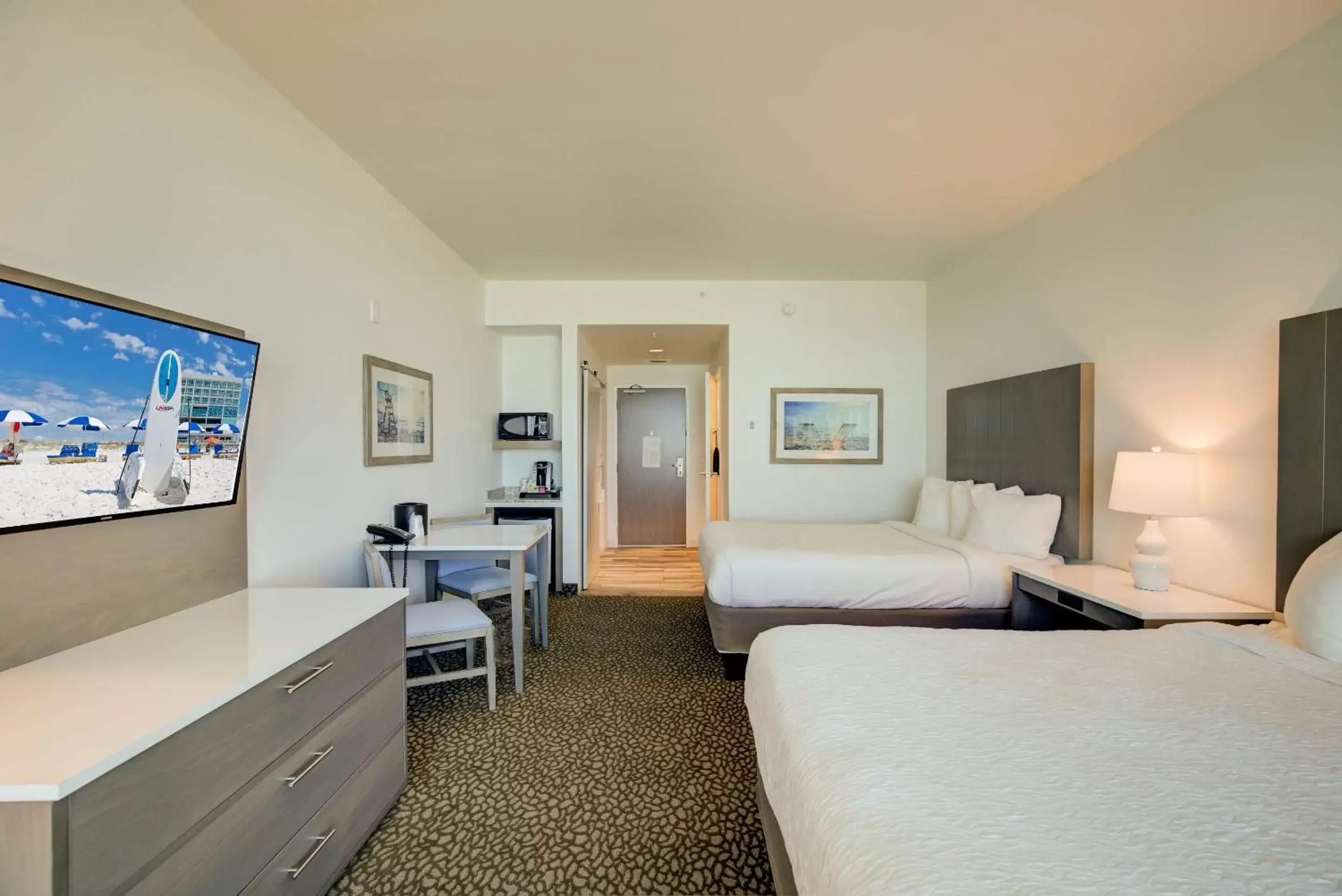 Corner Queen Room with Two Queen Beds and Balcony - Beach View in Best Western Premier - The Tides