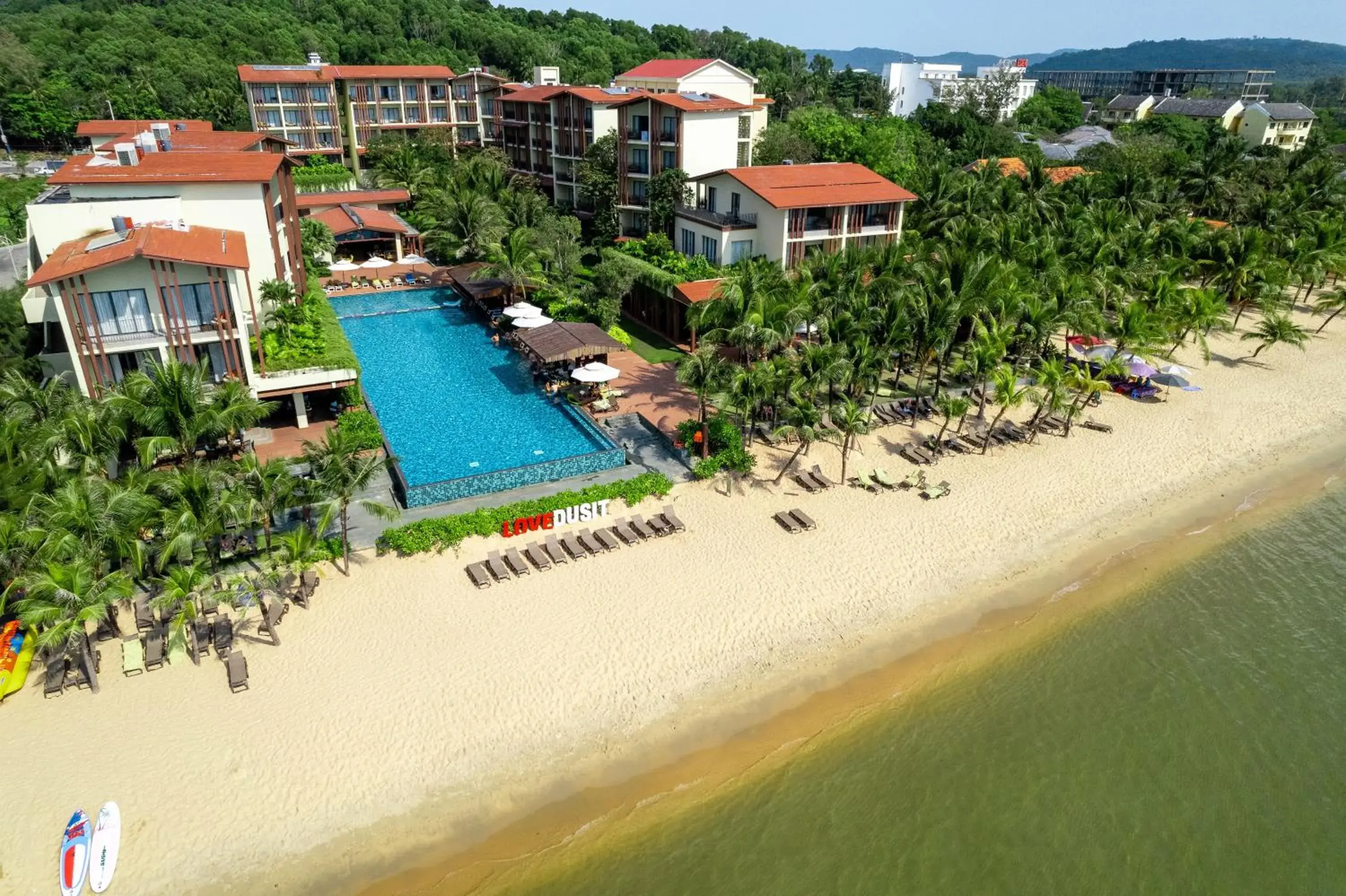 Swimming pool, Bird's-eye View in Dusit Princess Moonrise Beach Resort