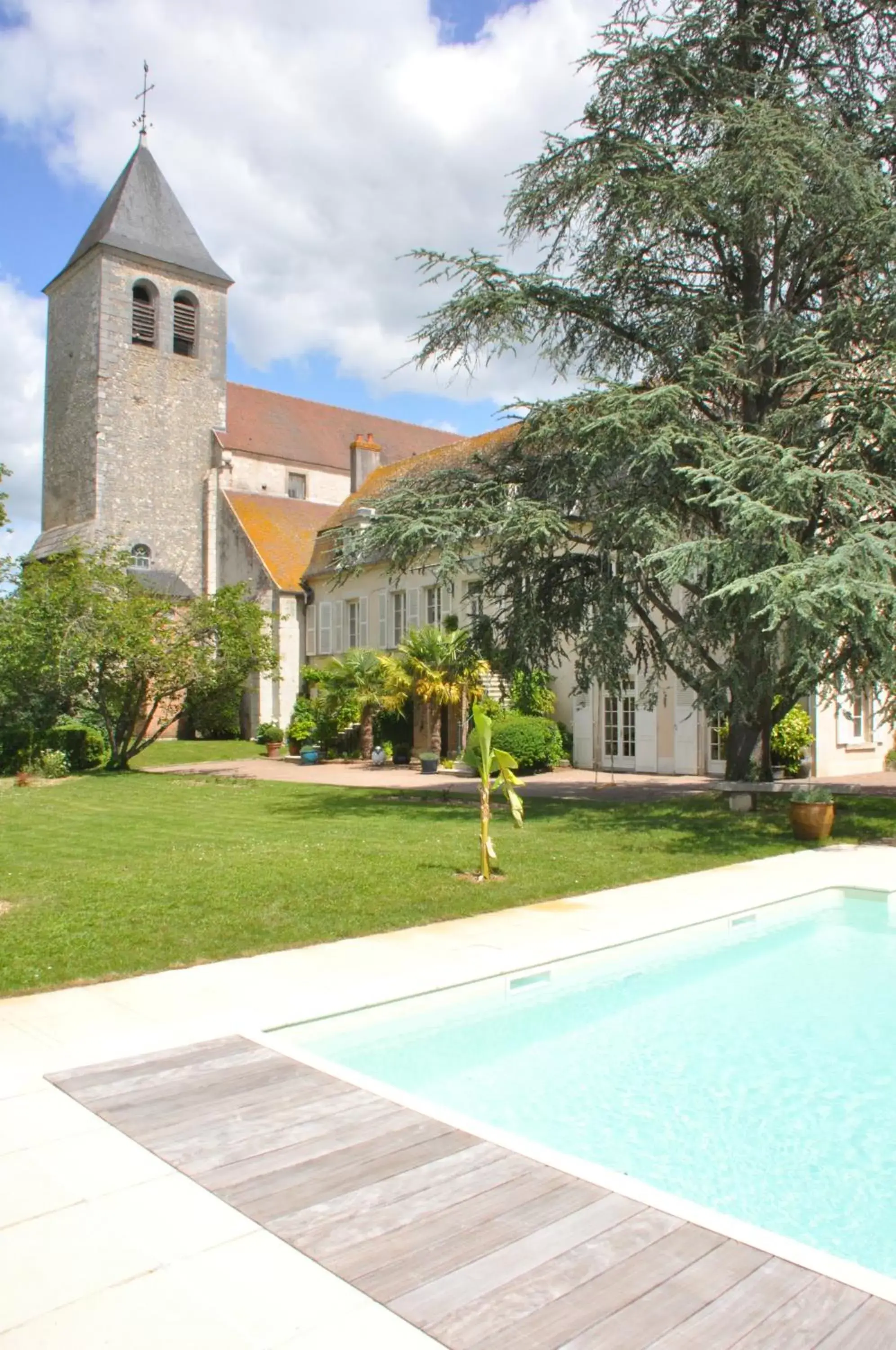 Swimming pool, Property Building in Le Prieuré Saint Agnan