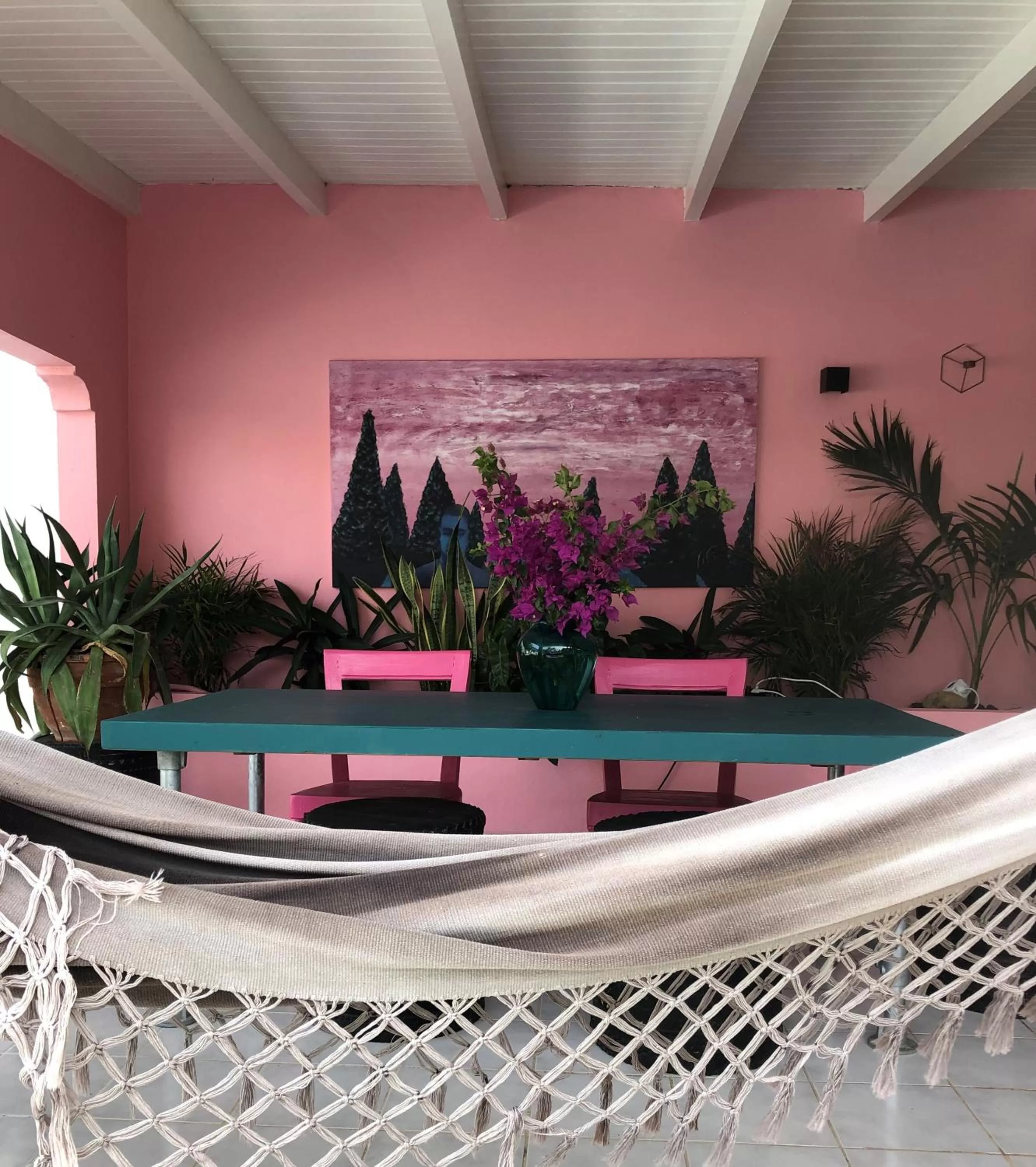 Dining area in THUISHAVEN boutique mini-resort - fantastic garden and large pool - adults only