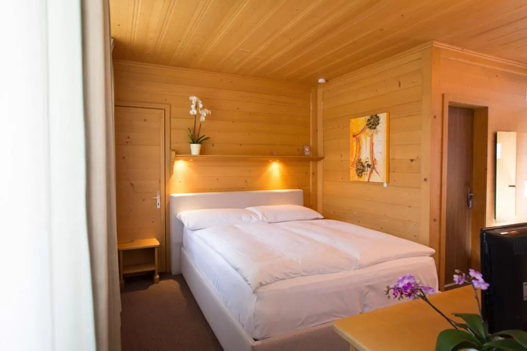 Photo of the whole room, Bed in Sonnegg Hotel