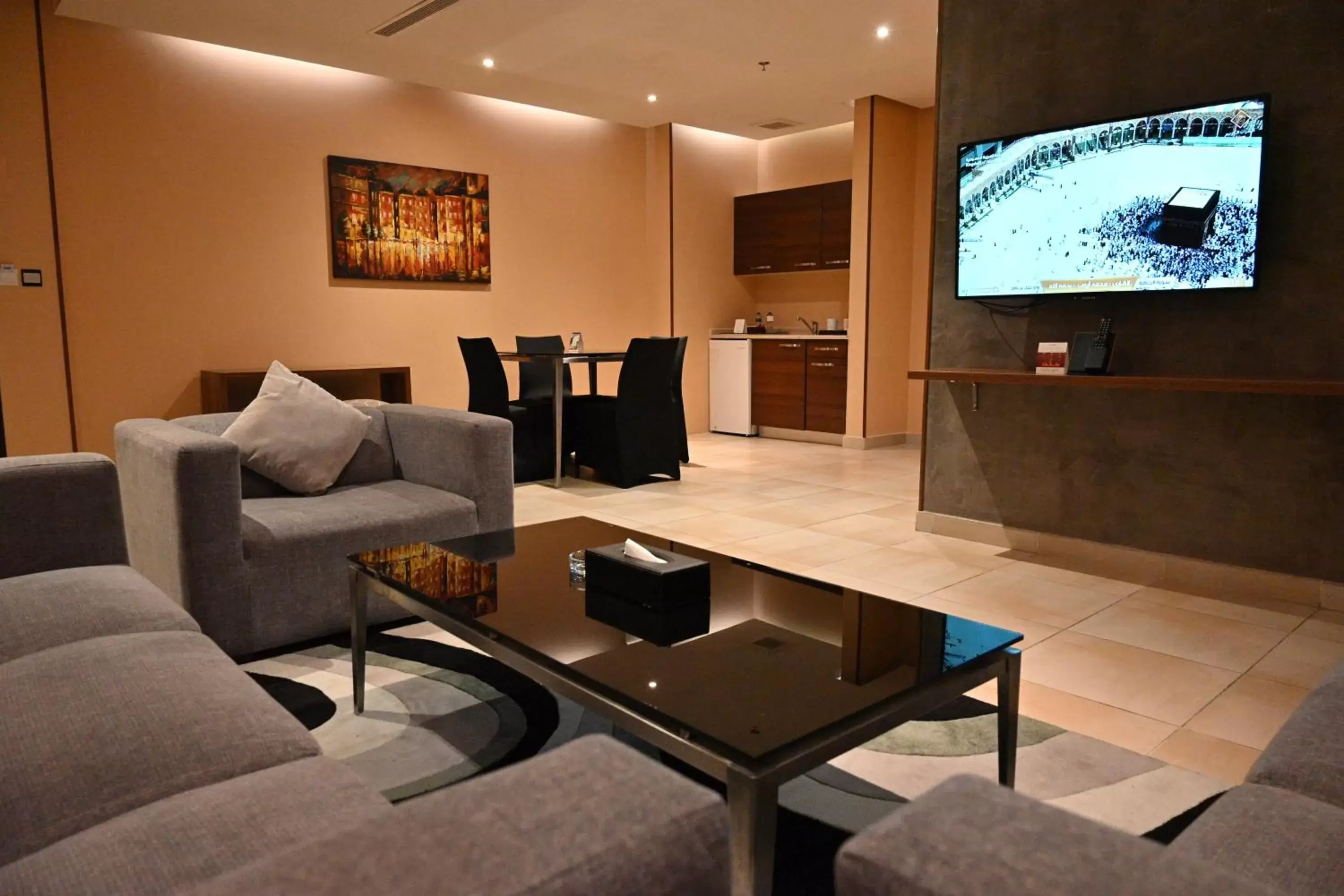 Communal lounge/ TV room, Seating Area in Q Suites Jeddah by EWA - Managed by HMH