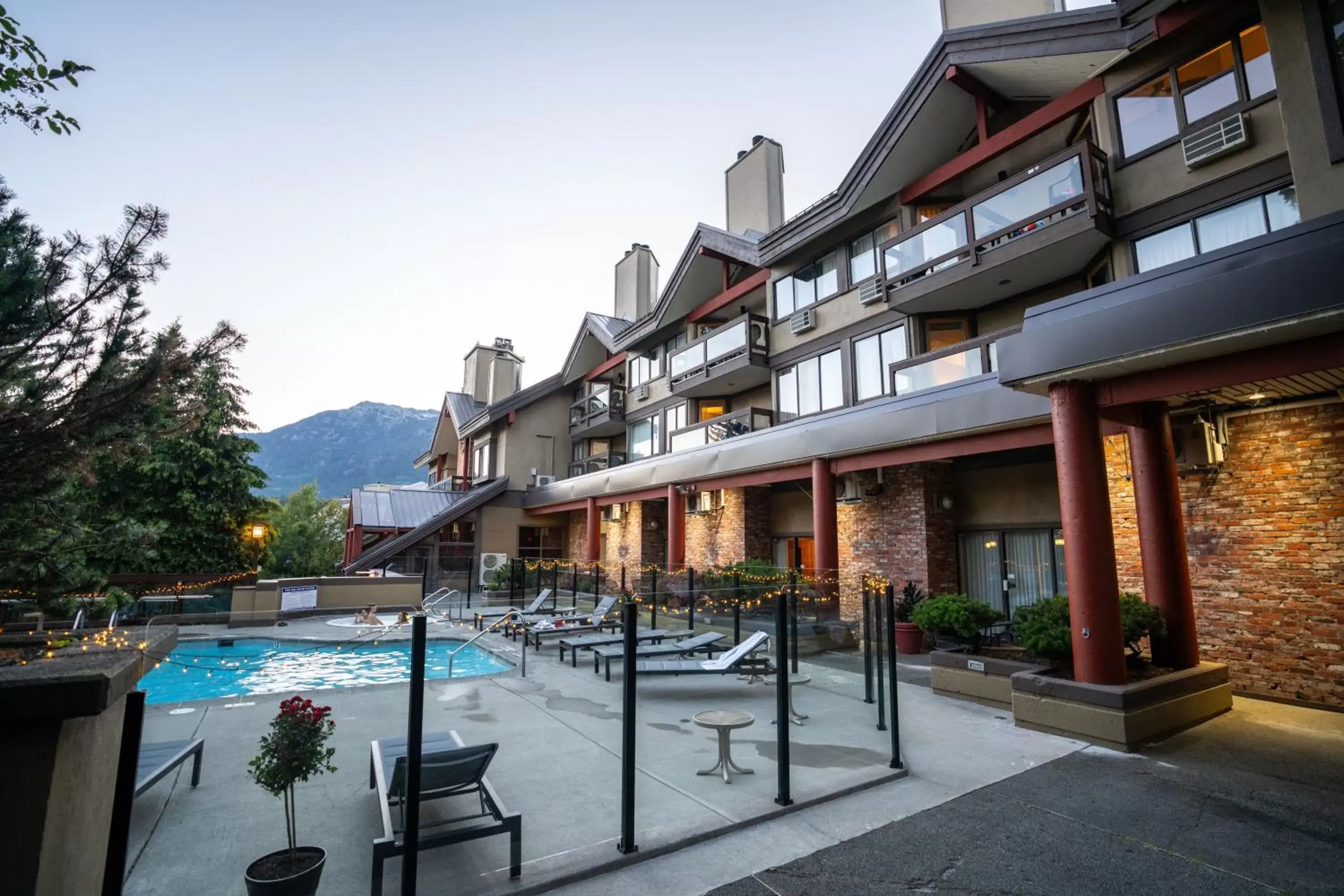 Pool view, Property Building in Whistler Village Inn & Suites
