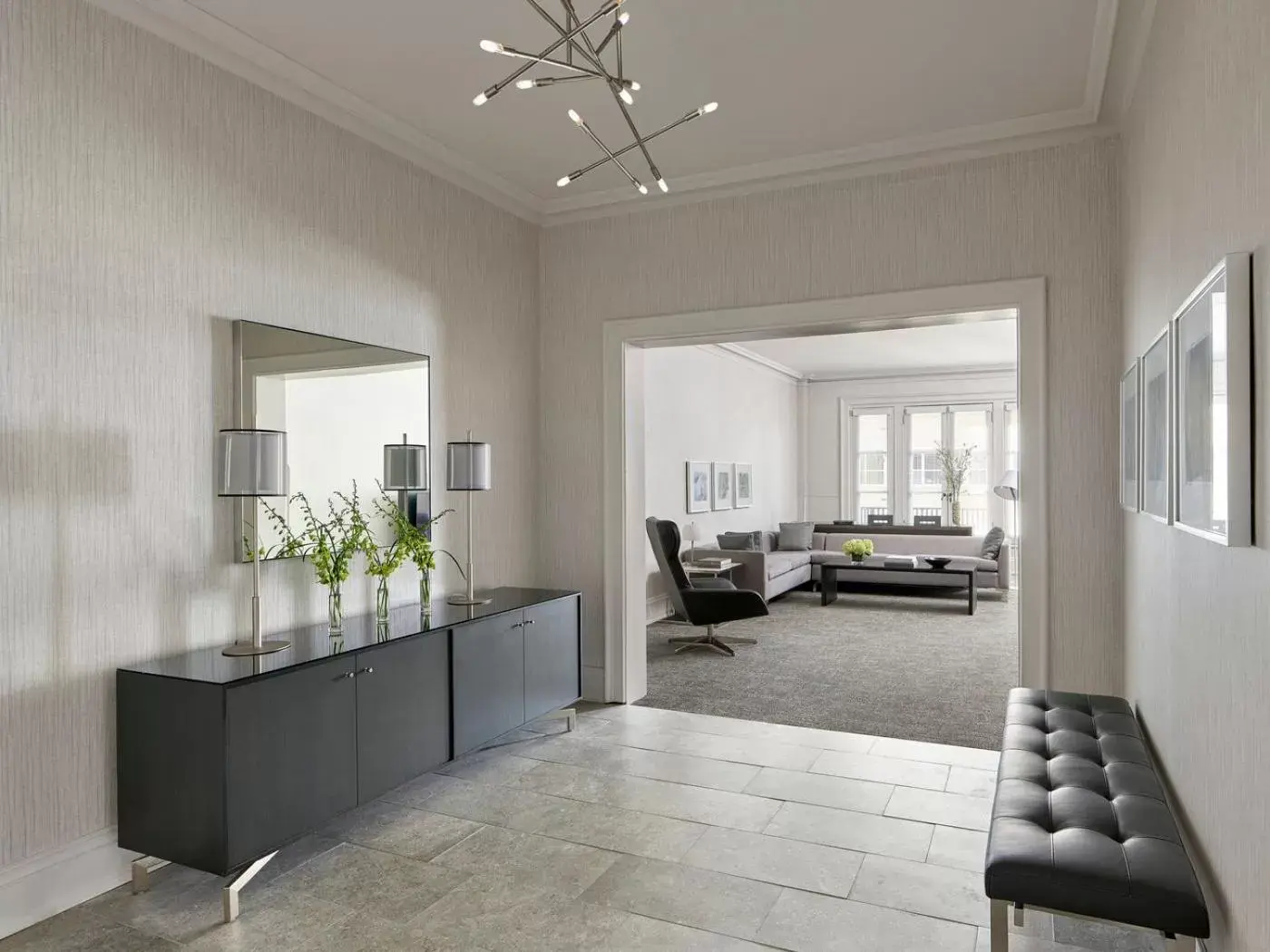 Living room, Bed in AKA Rittenhouse Square Living room, Bed in AKA Rittenhouse Square