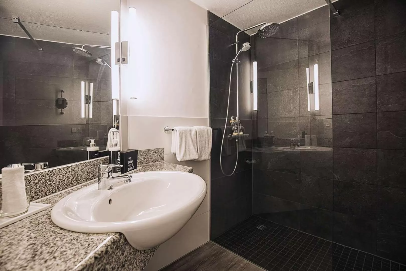 Bathroom in elaya hotel frankfurt oberursel