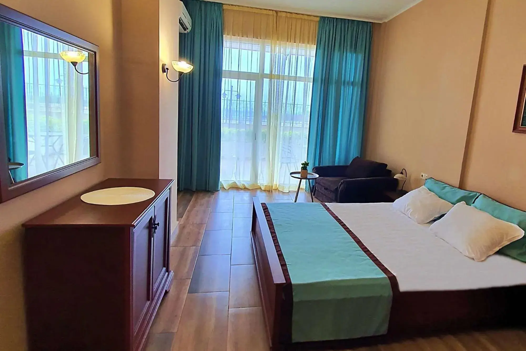 Bed in Festa Pomorie Resort