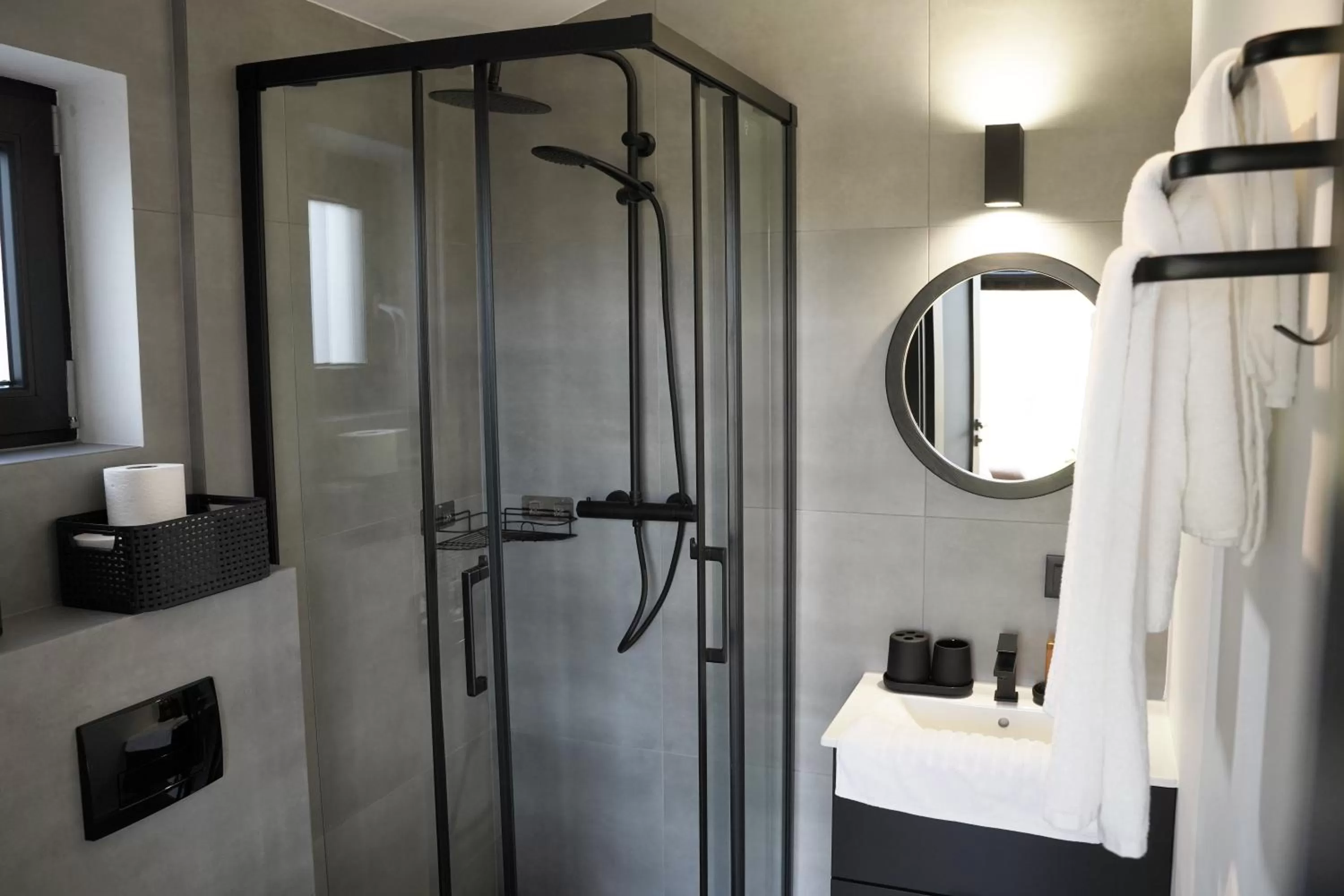 Bathroom in B&B het duinhuisje met jacuzzi