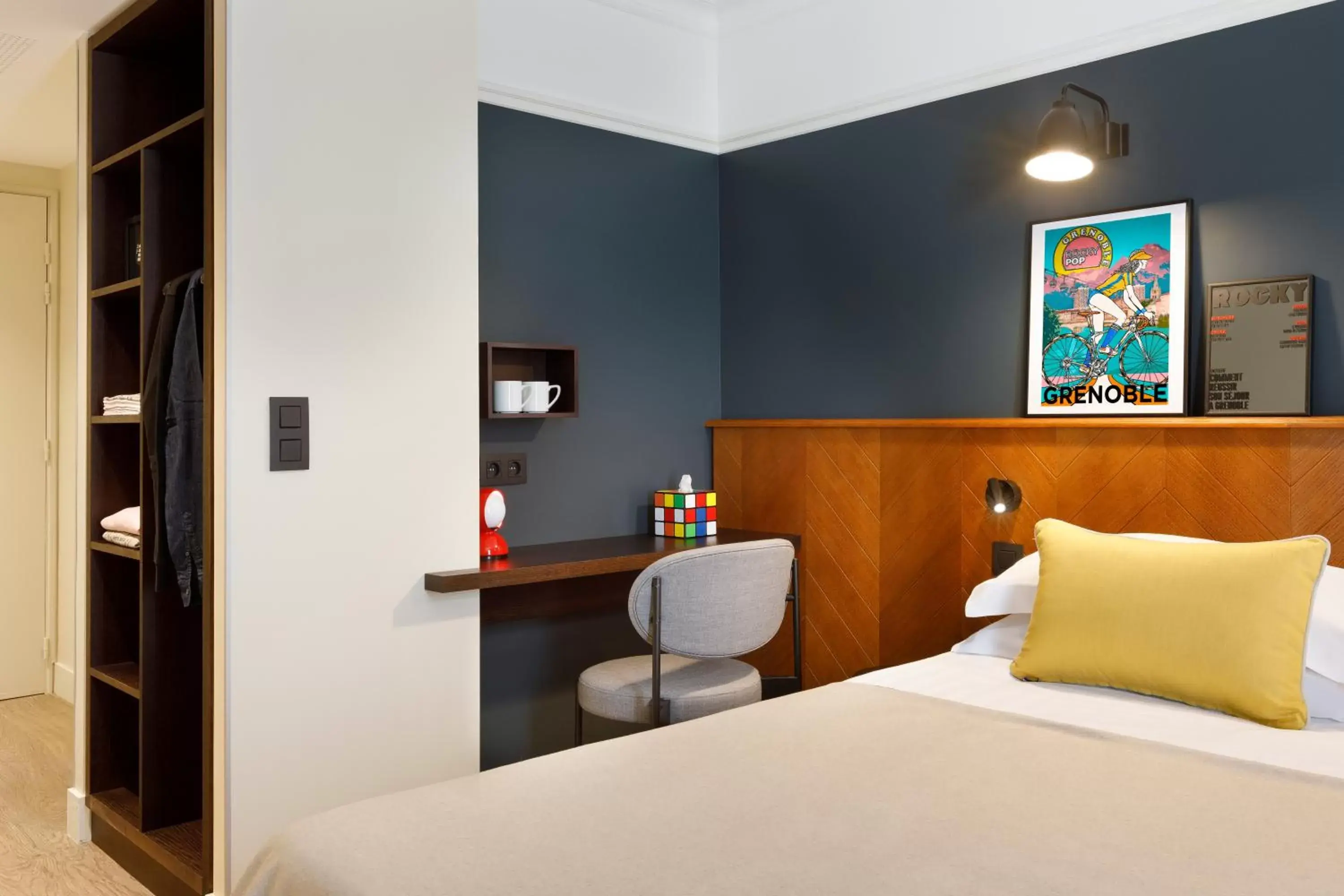 Photo of the whole room, Bed in RockyPop Grenoble Hotel Photo of the whole room, Bed in RockyPop Grenoble Hotel