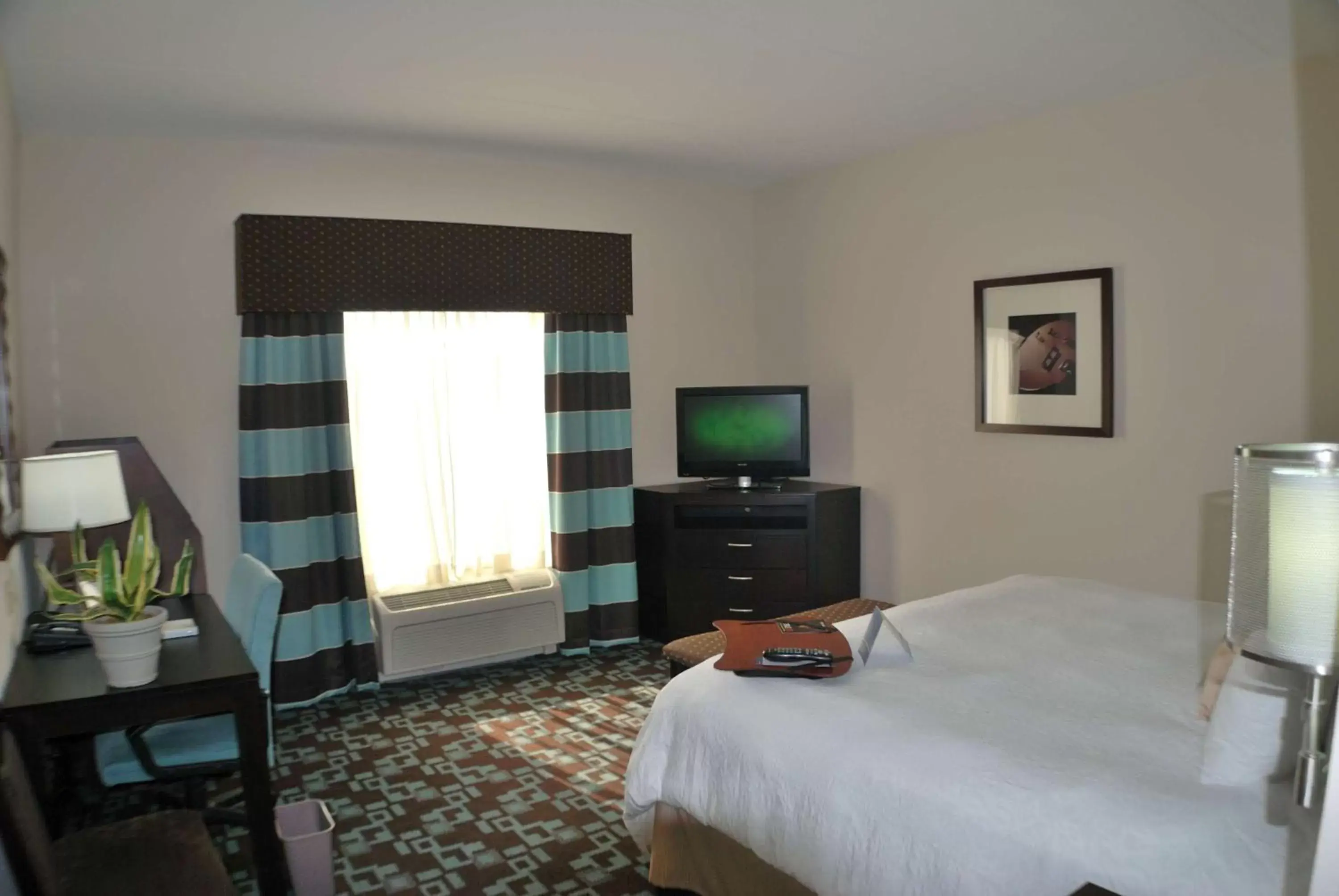 Bed, TV/Entertainment Center in Hampton Inn & Suites Nashville at Opryland