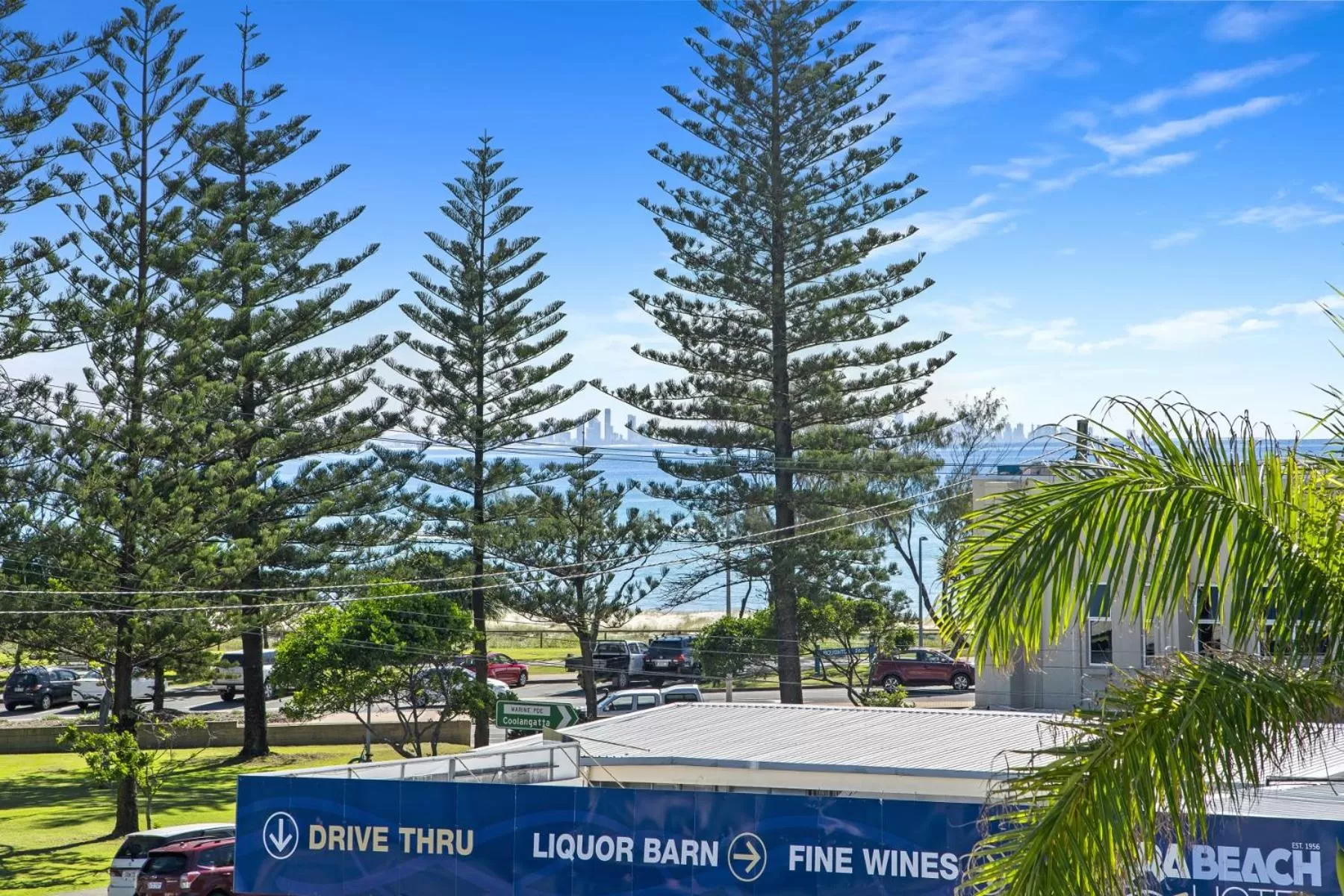 Sea view in Kirra Palms Holiday Apartments
