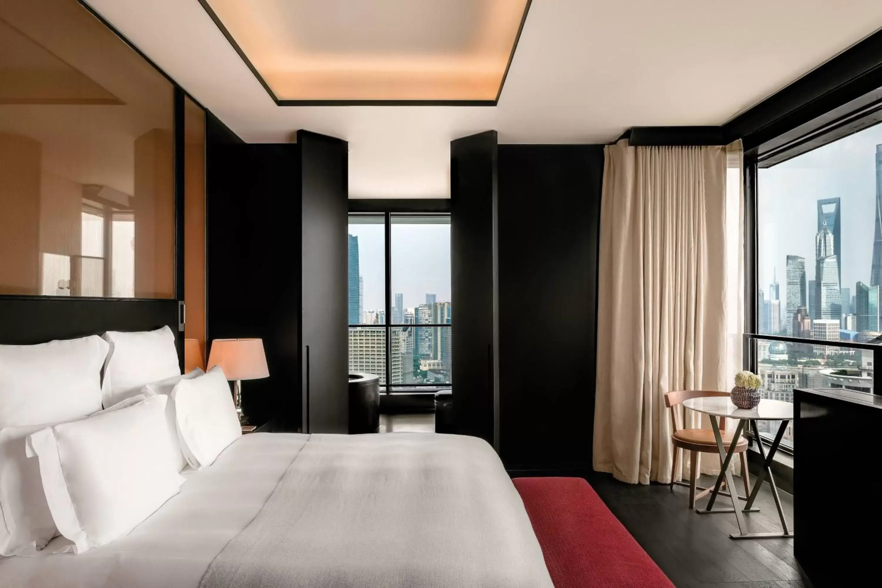 Bedroom in Bulgari Hotel Shanghai