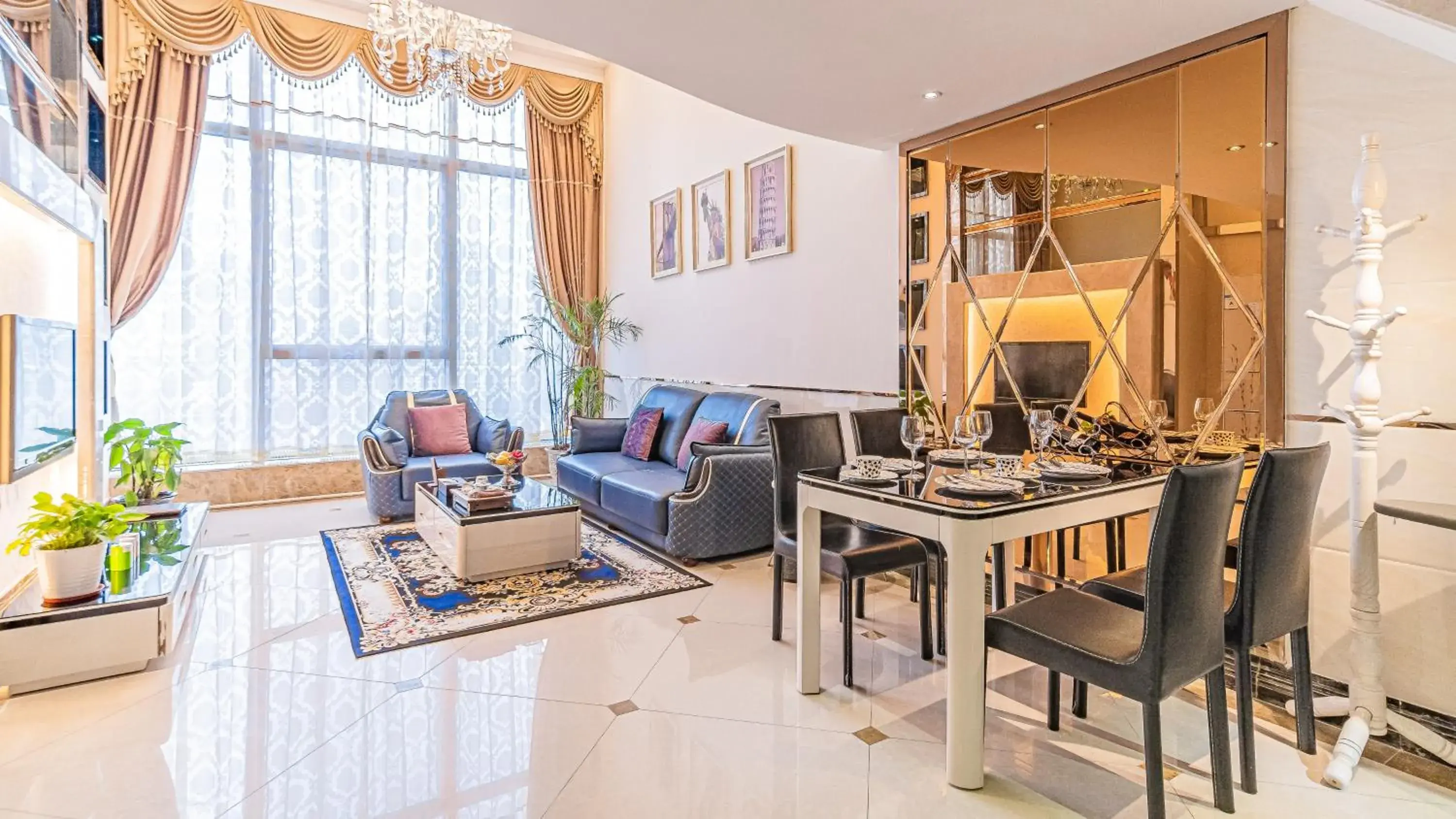 Living room in South & North International Apartment - Beijing Road -Free shuttle to Canton Fair