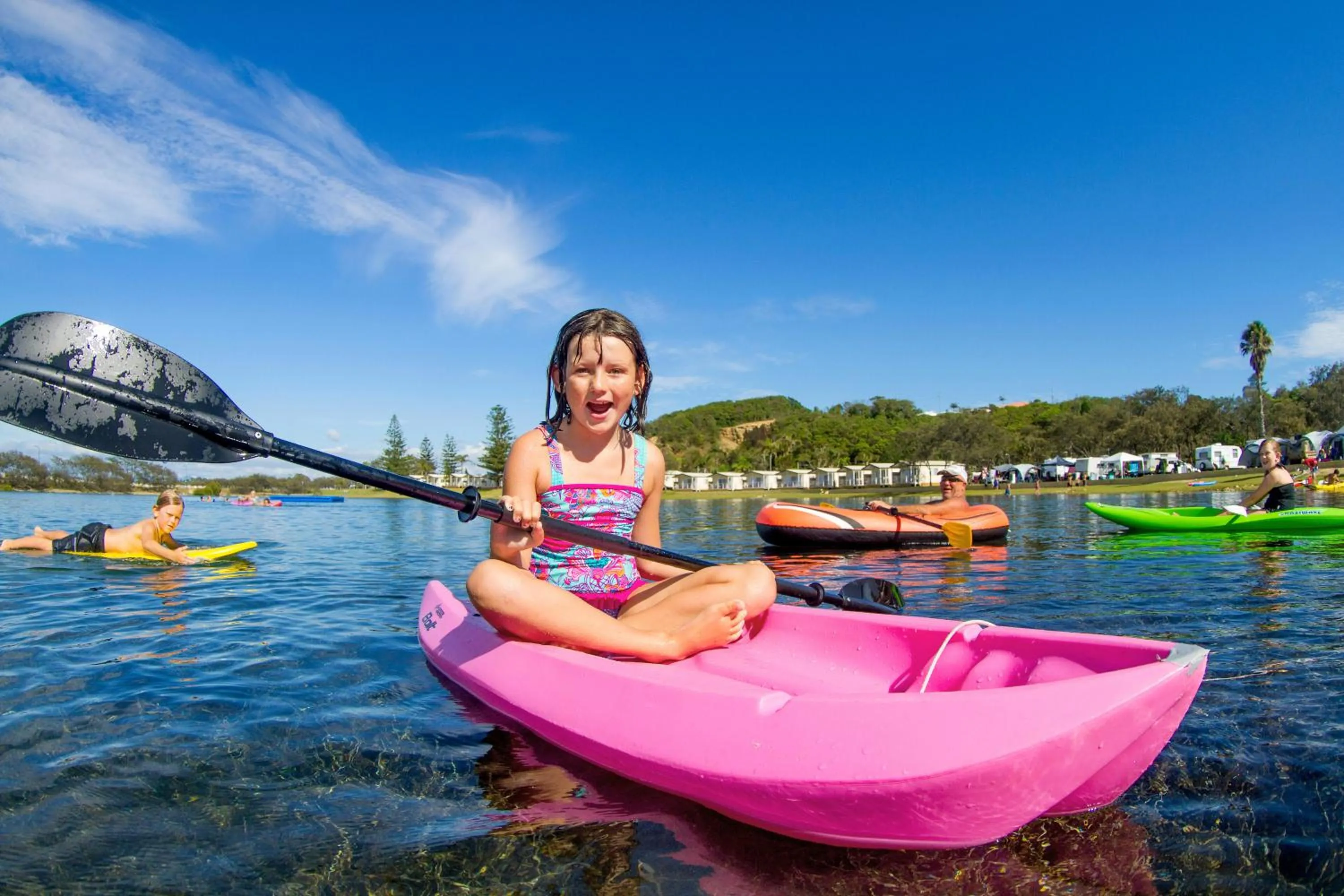 Canoeing in Ingenia Holidays Nambucca Heads