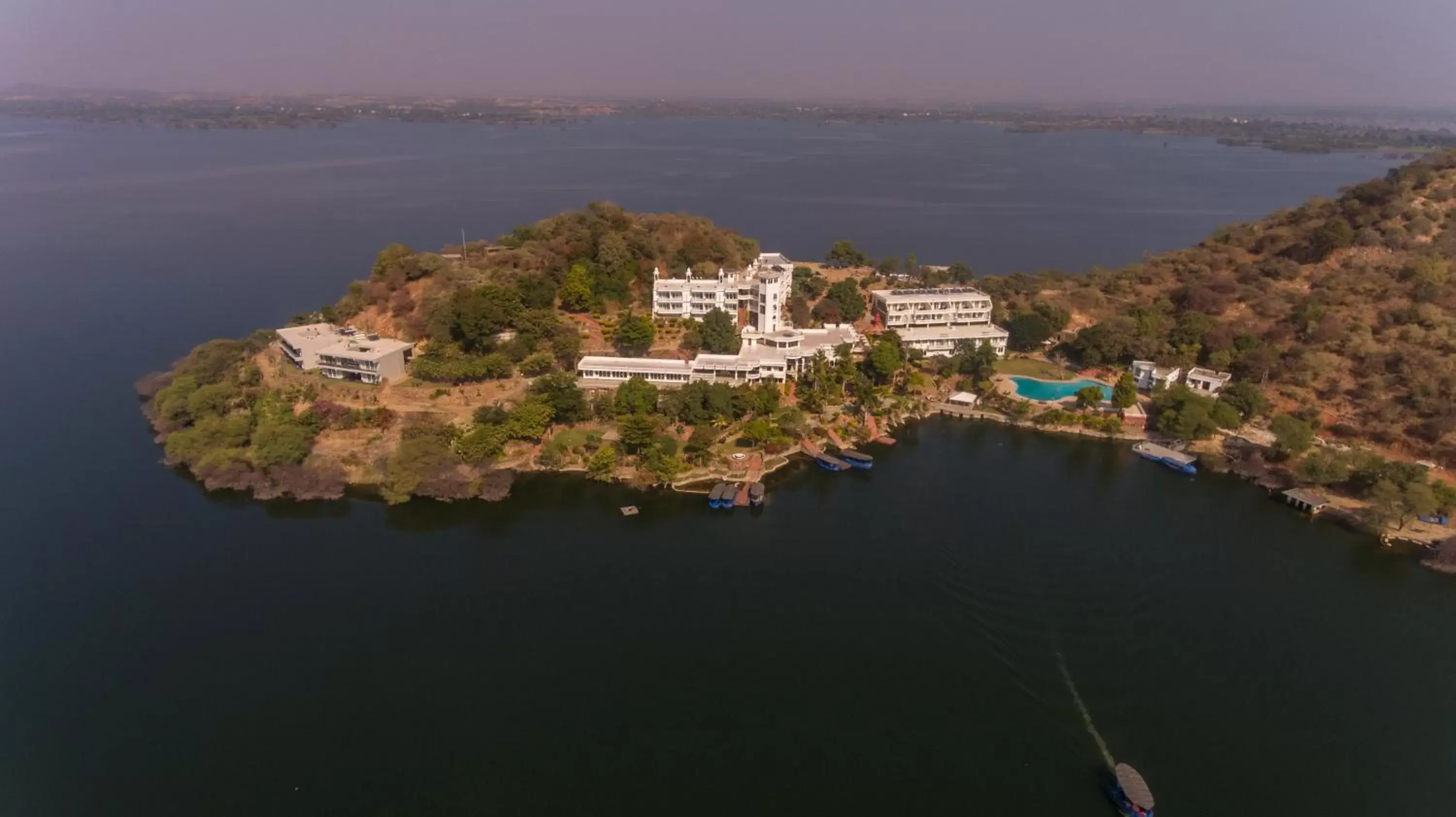 Bird's eye view, Bird's-eye View in Jaisamand Island Resort