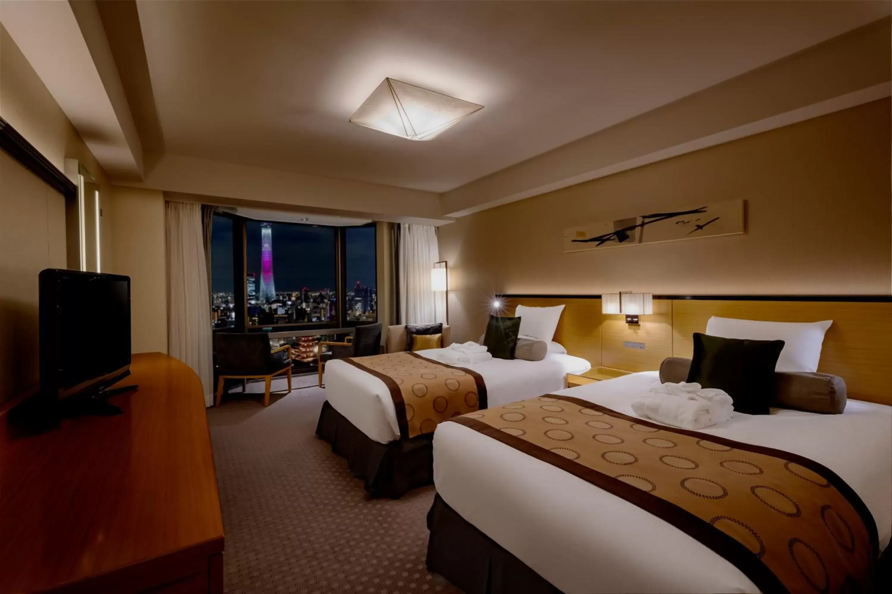 Executive Floor - Non-Smoking - Twin Room with Tokyo Sky Tree View in Asakusa View Hotel
