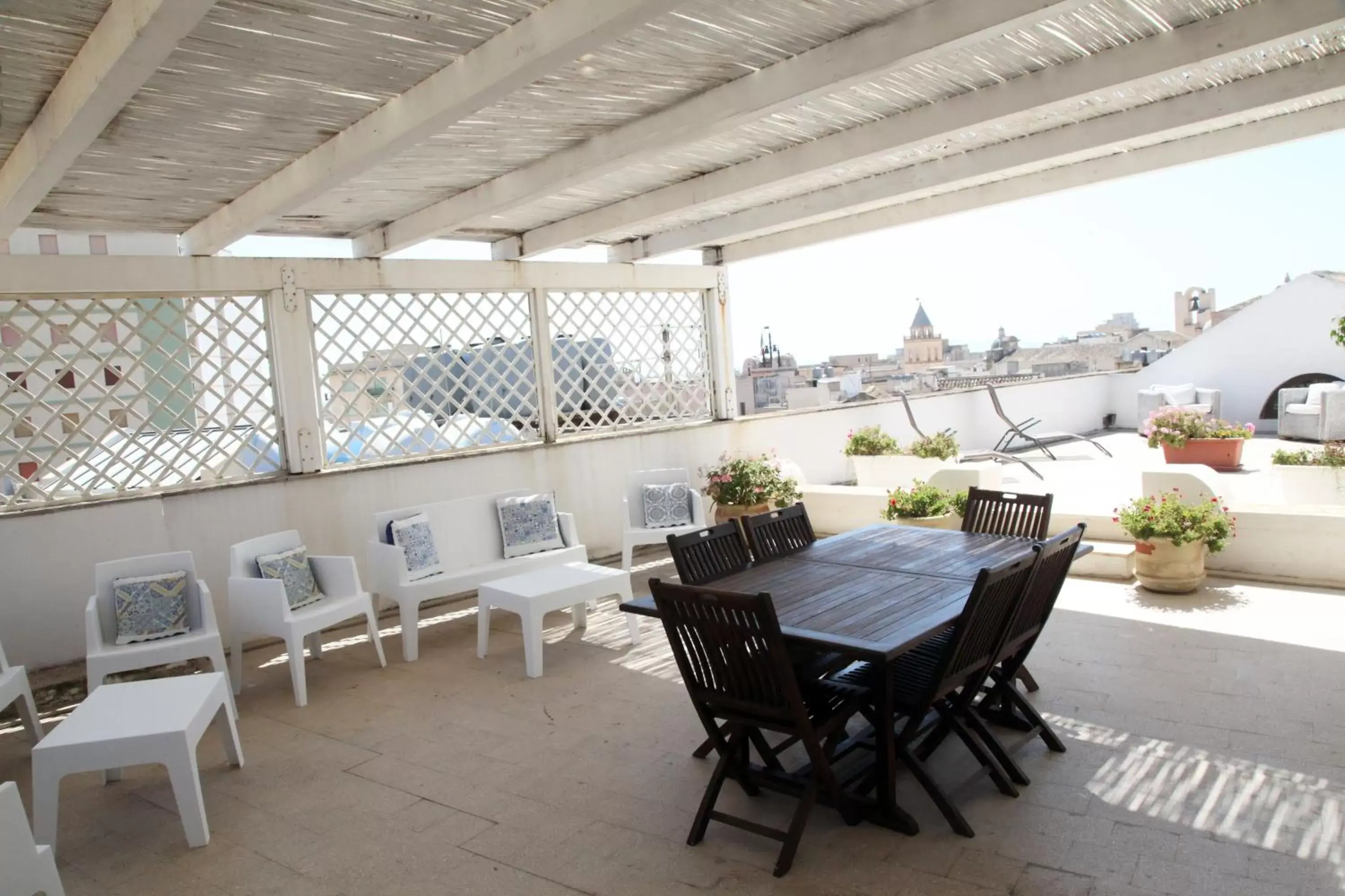 Balcony/Terrace, Restaurant/Places to Eat in B&B Barone Sieri Pepoli