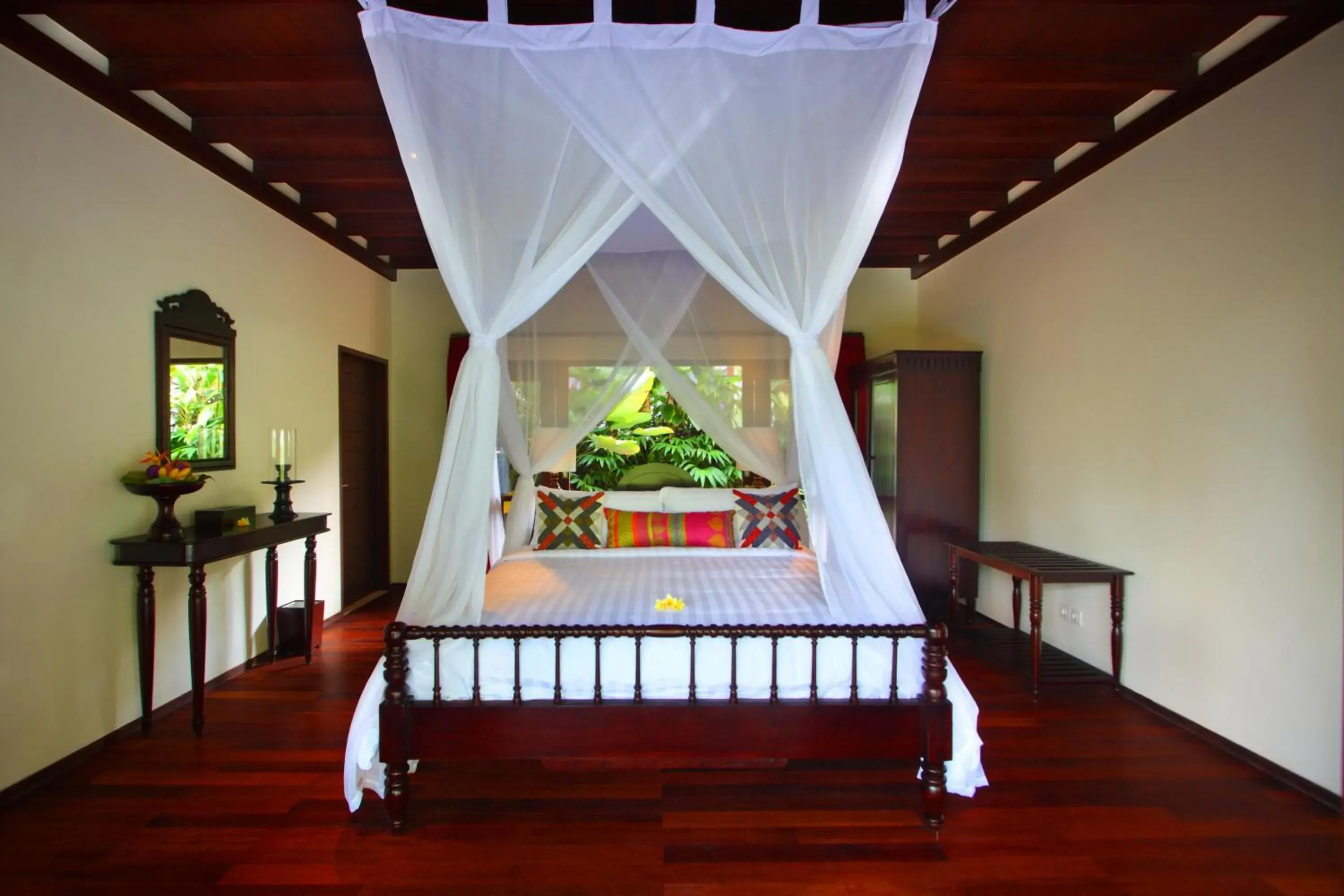 Bed in BeingSattvaa Luxury Ubud - CHSE Certified