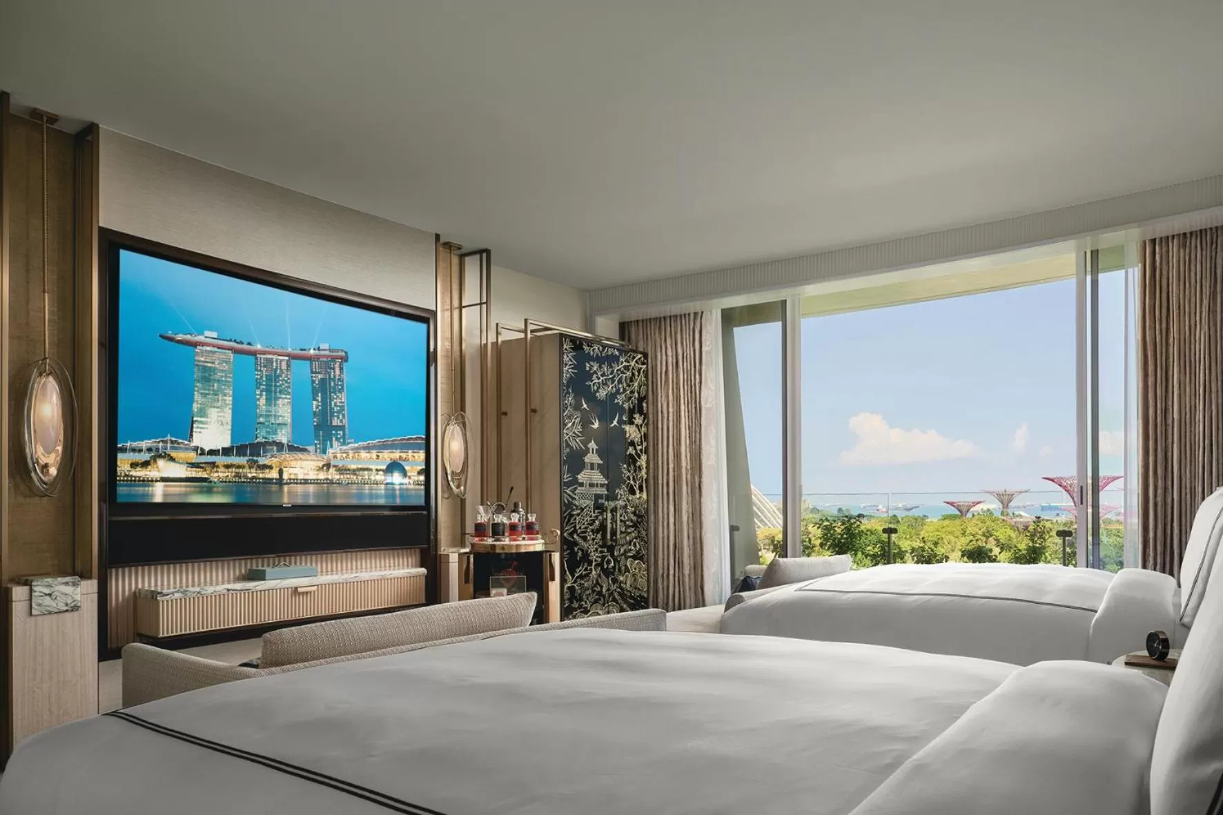 The Luxe Collection Package - Sands Premier Double Queen Gardens by the Bay View   in Marina Bay Sands