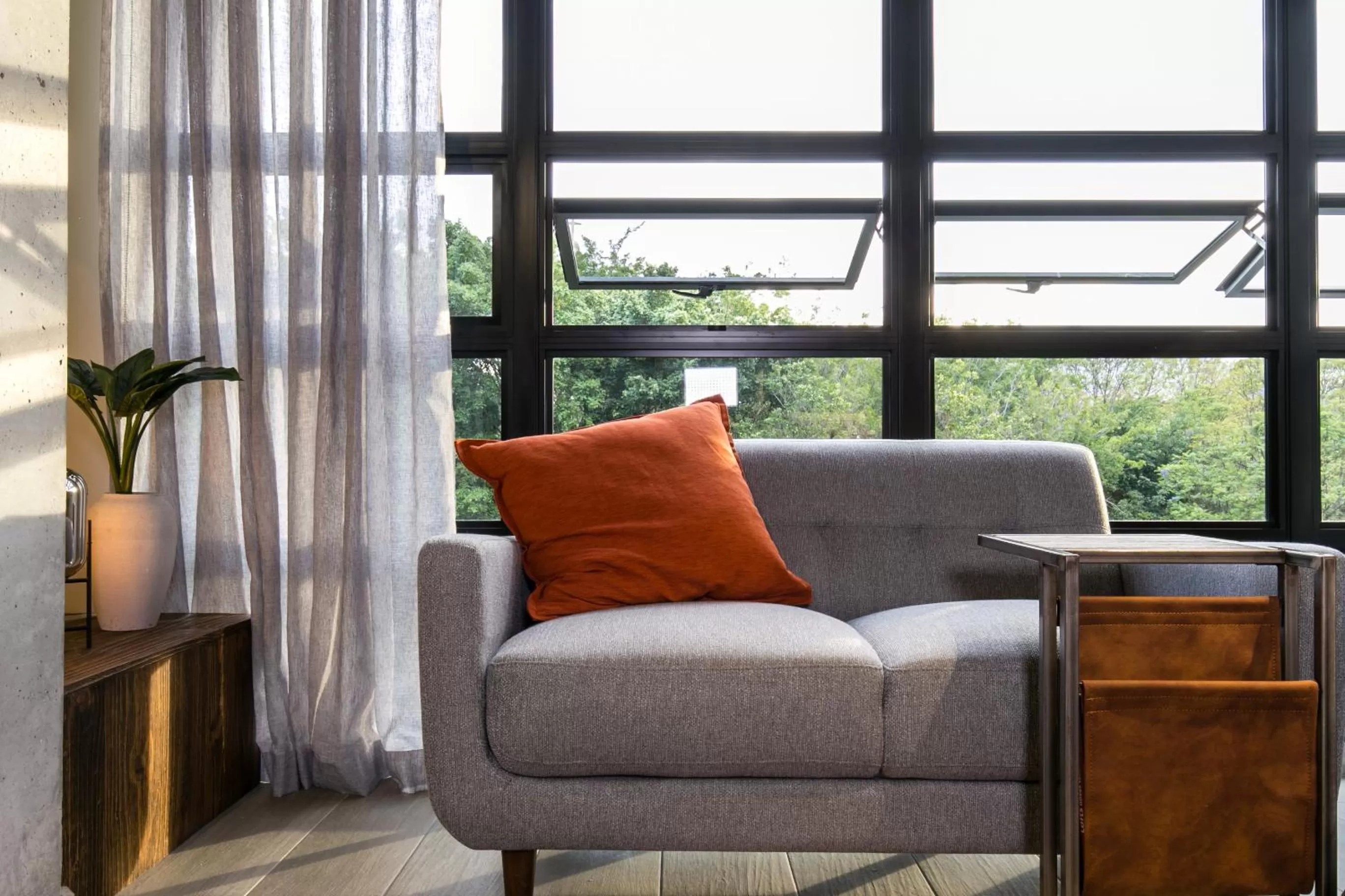 Seating area in Factory Lofts Hotel