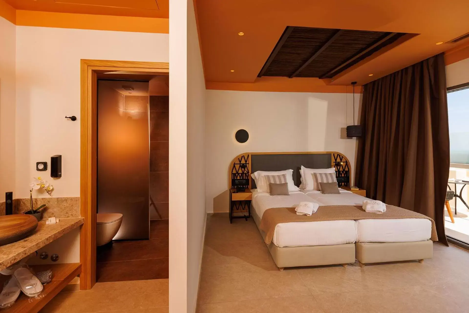 Photo of the whole room, Bed in Palmera Beach Hotel & Spa - Adults Only