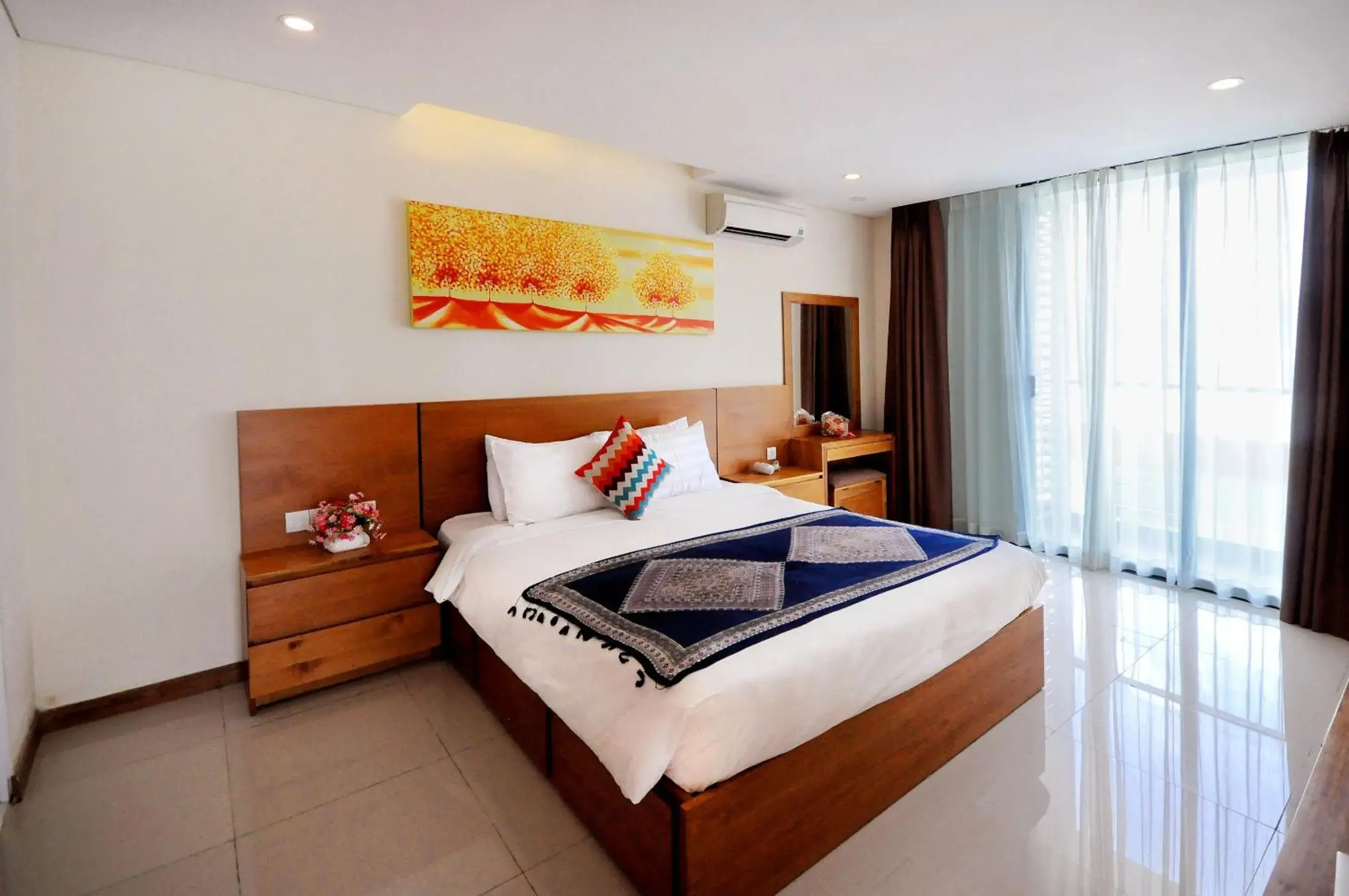 Bed in Holi Beach Hotel & Apartments