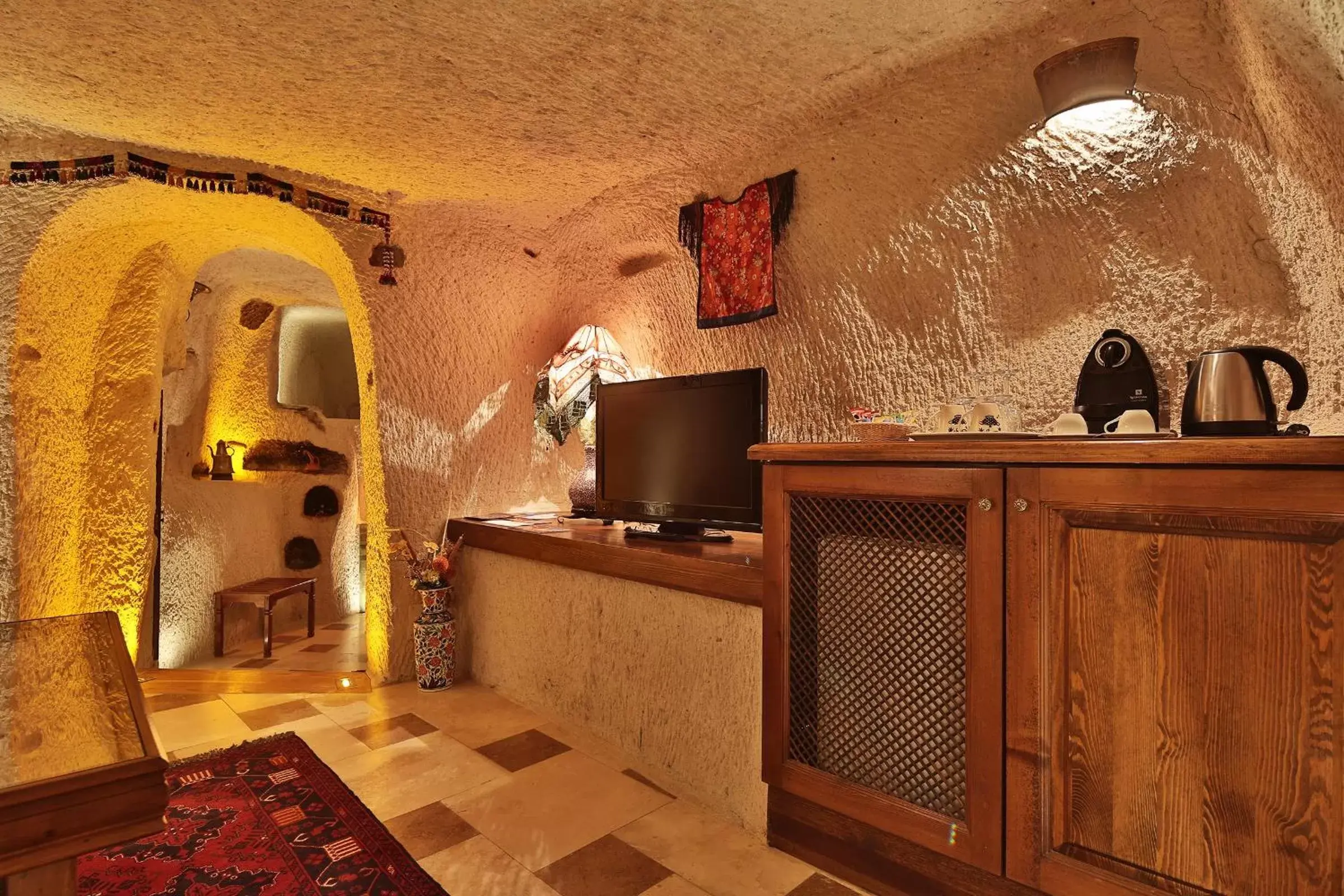 TV/Entertainment Center in Cappadocia Cave Suites