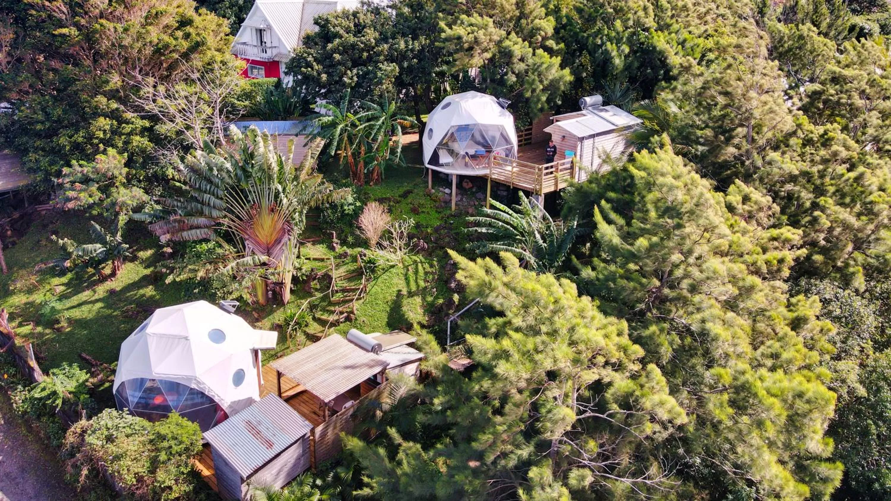 Bird's eye view in Bubble Dome Village