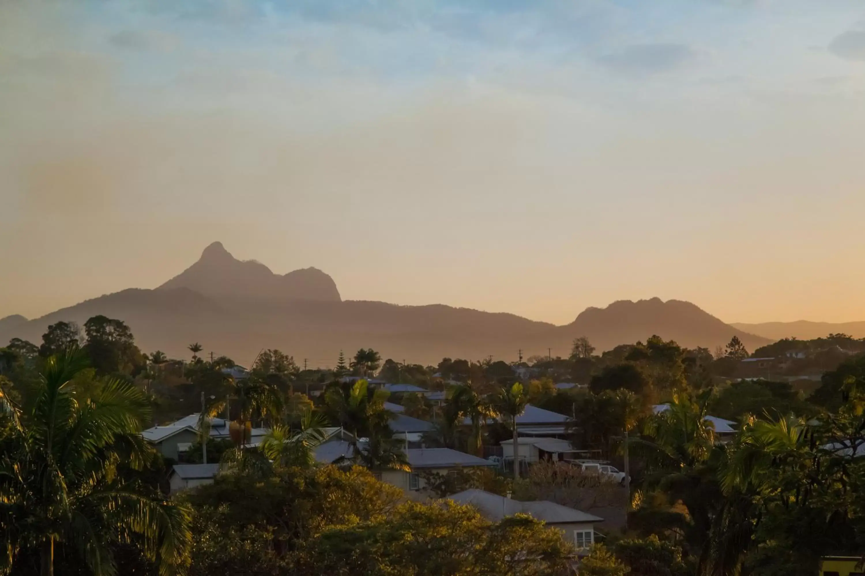 Bird's eye view, Sunrise/Sunset in Murwillumbah Motor Inn