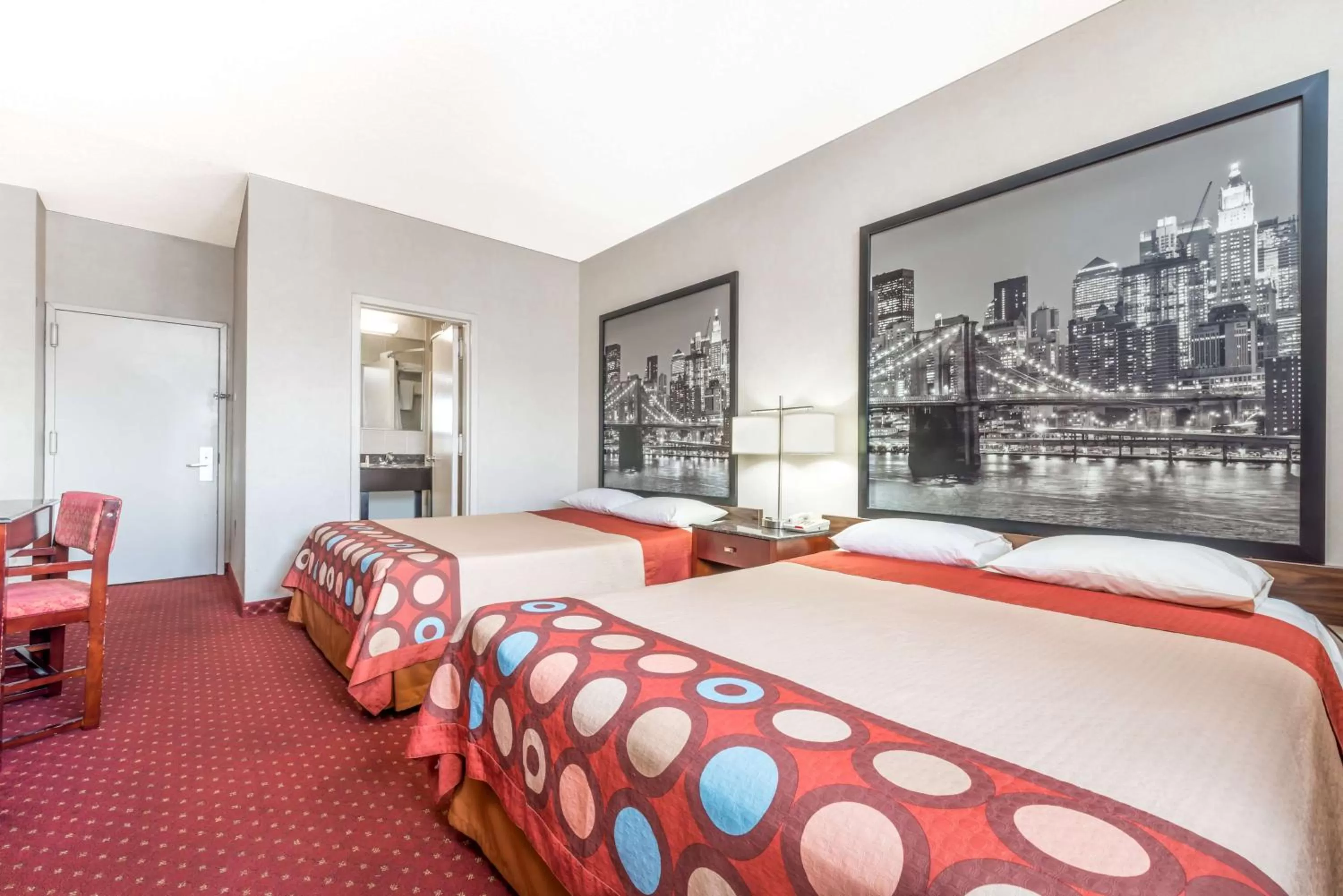 Queen Room with Two Queen Beds - Non-Smoking in Super 8 by Wyndham North Bergen NJ/NYC Area