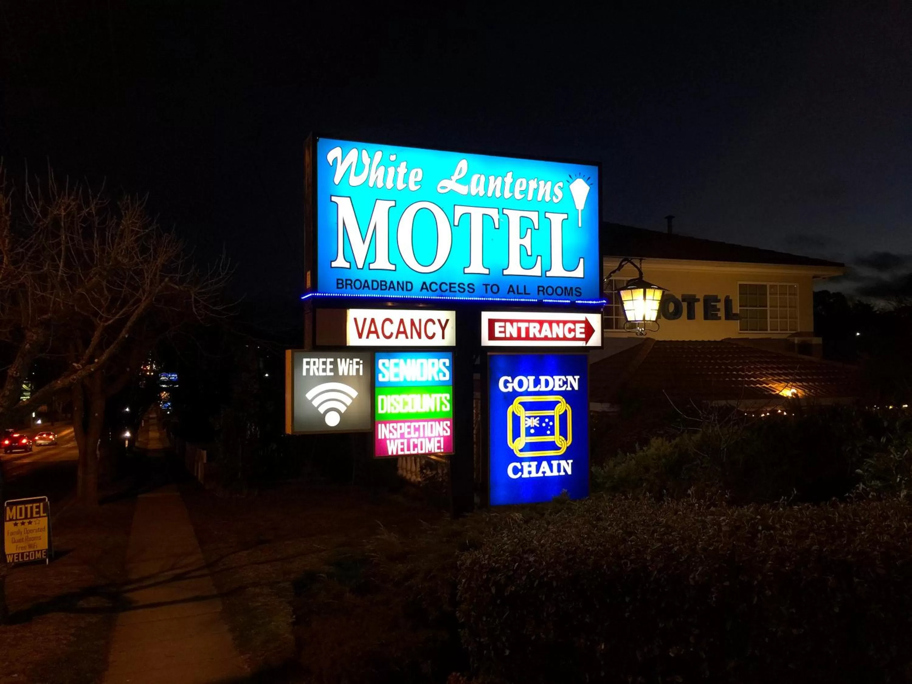 Property logo or sign in White Lanterns Motel