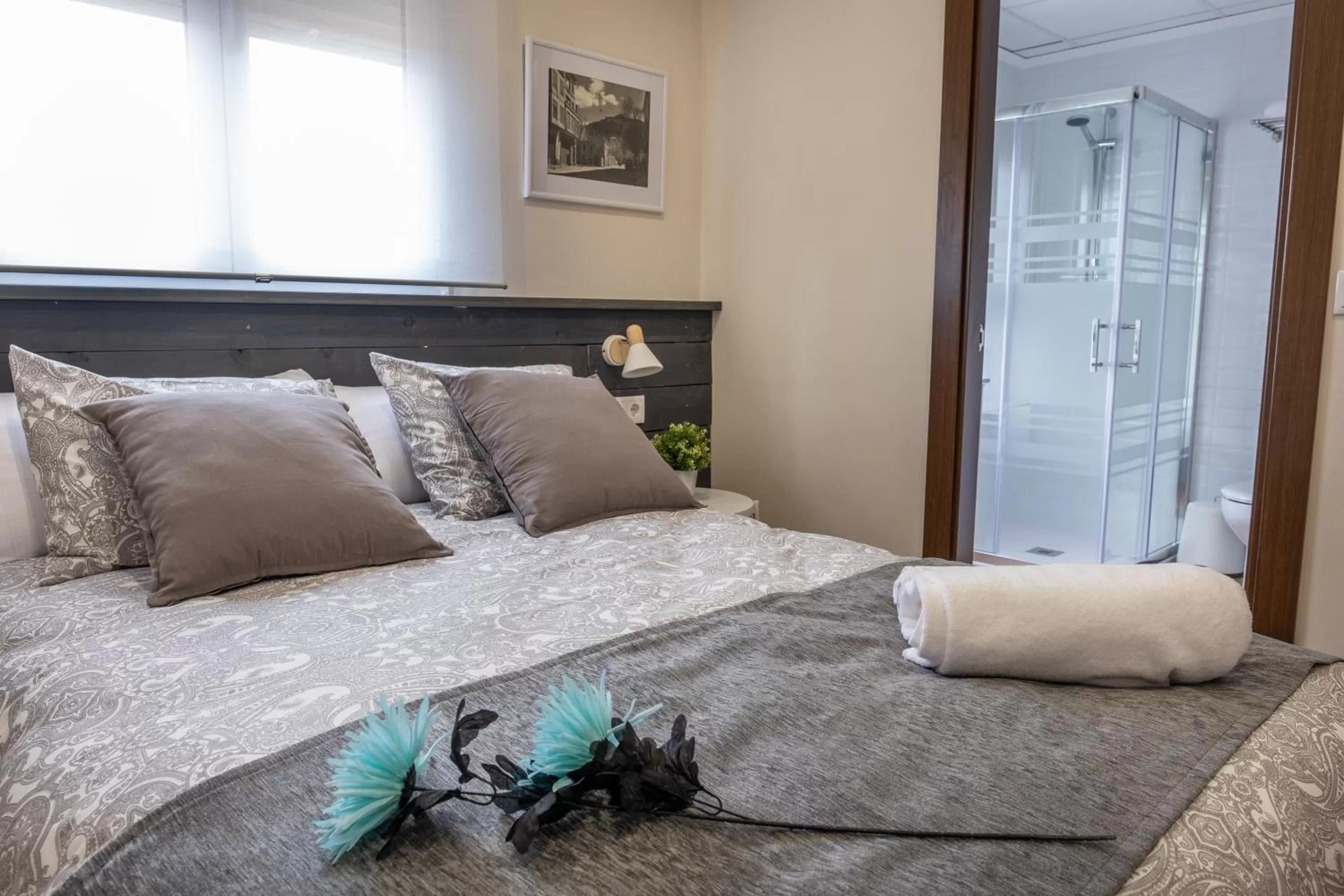 Bed in Hotel Bienvenidos Rooms Xàtiva