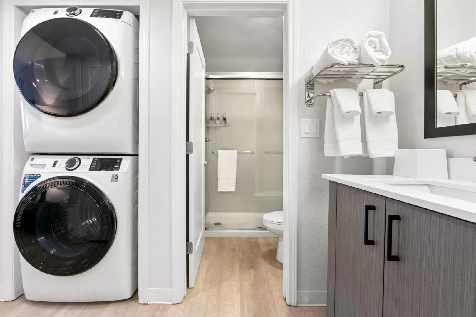 Shower in WaterWalk Extended Stay by Wyndham Atlanta Perimeter