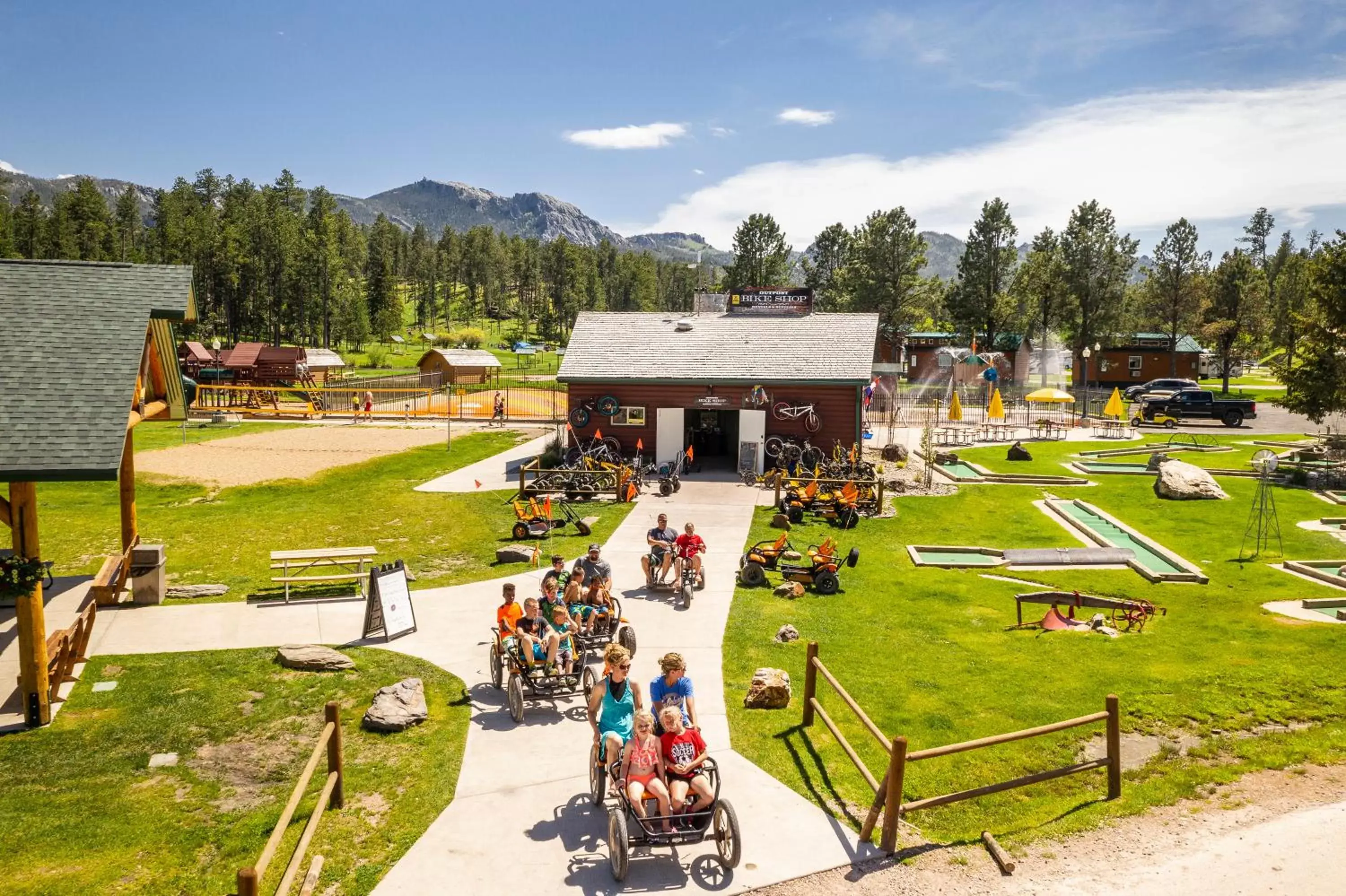 Cycling in Lodge at Palmer Gulch